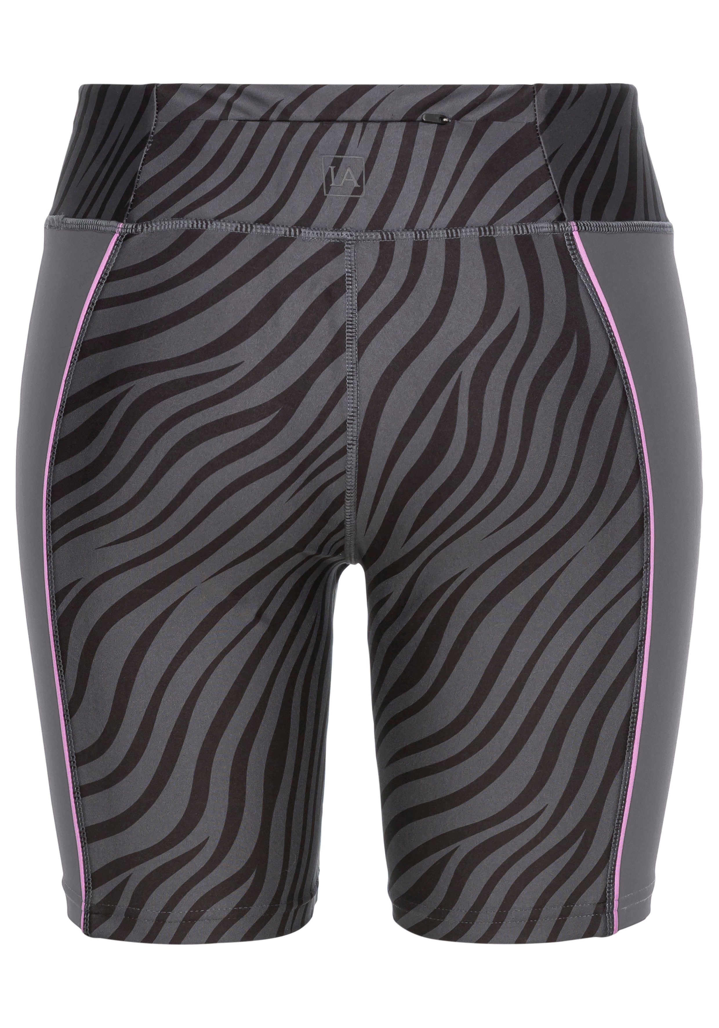 active by Lascana Short -Sportshorts, Korte broek Sportshorts met subtiele zebraprint