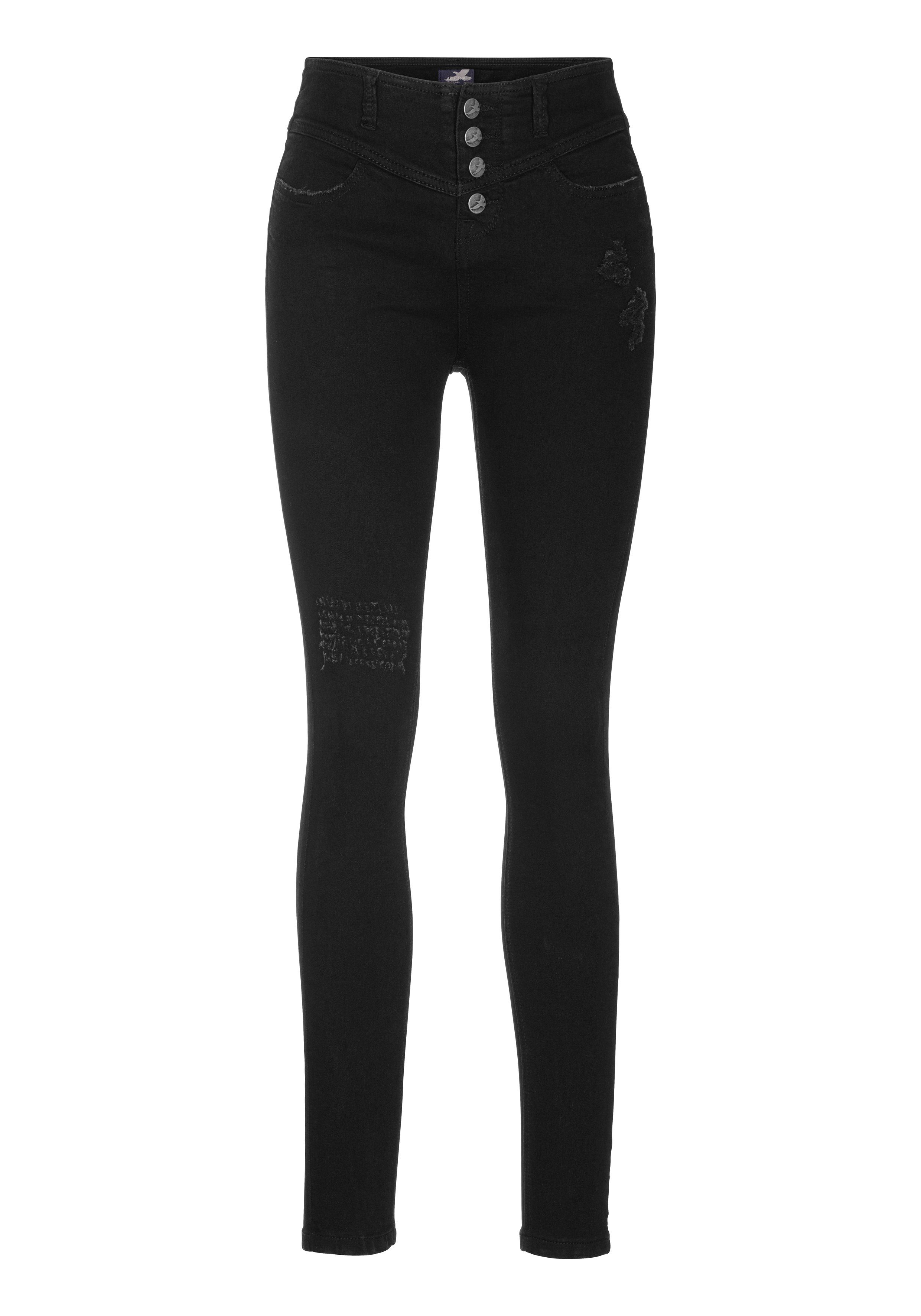 Arizona Skinny fit jeans Ultra Stretch hoge taille, enkel-lang, elastisch denim-materiaal