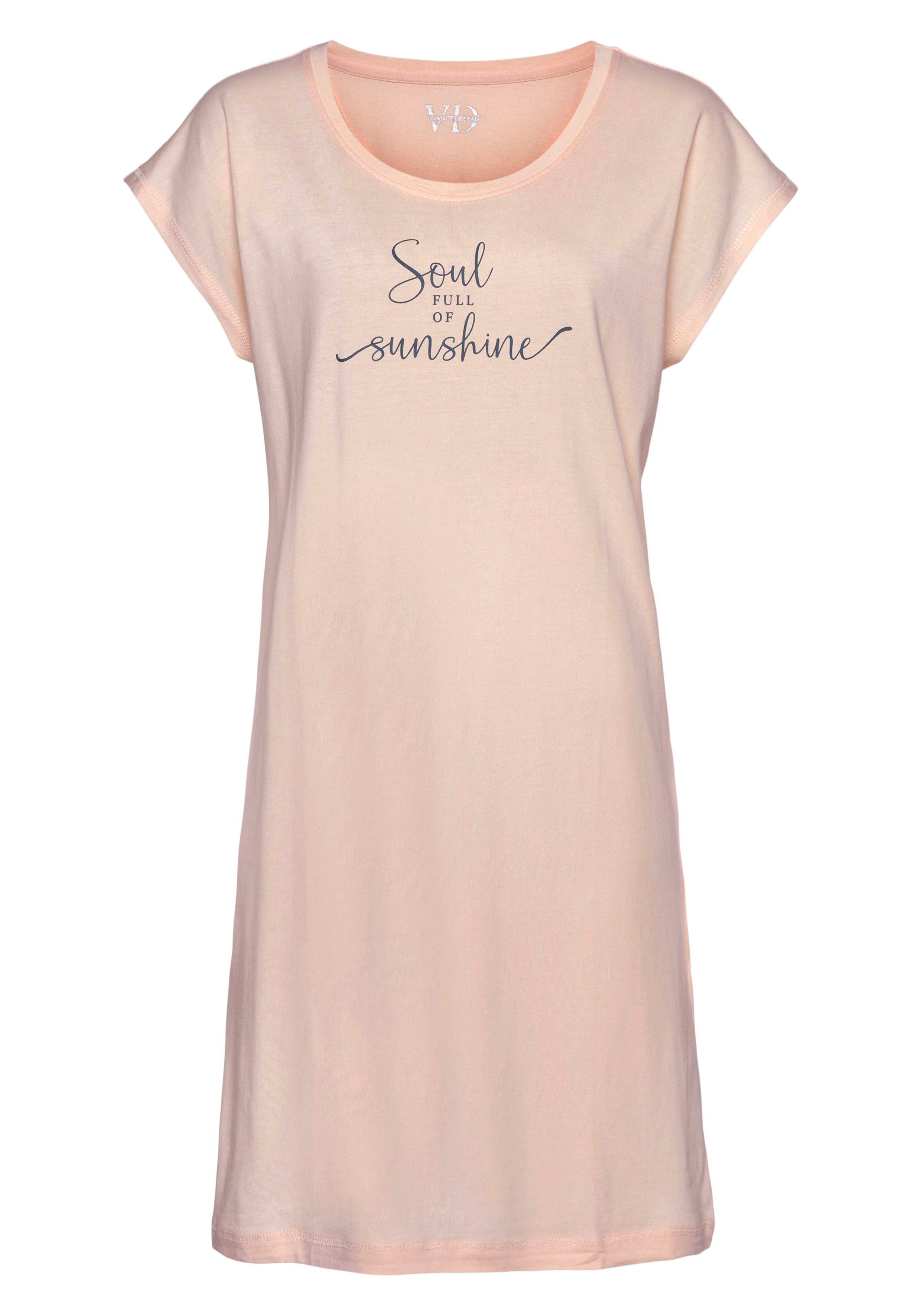 Vivance Dreams Nachthemd met zomer-statementprint