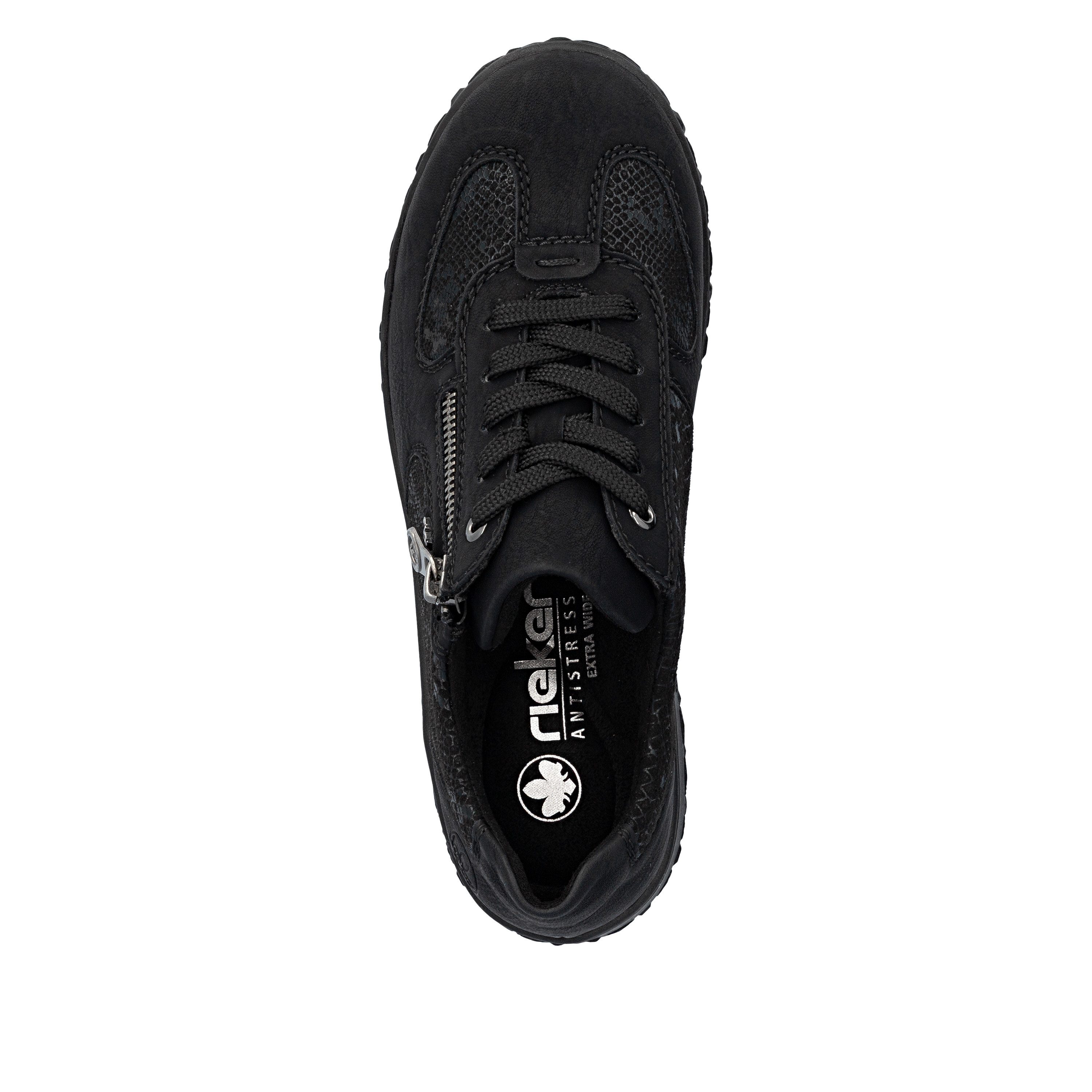 Rieker Sneakers met sleehak Veterschoenen, lage schoen, vrijetijdssneaker met rits