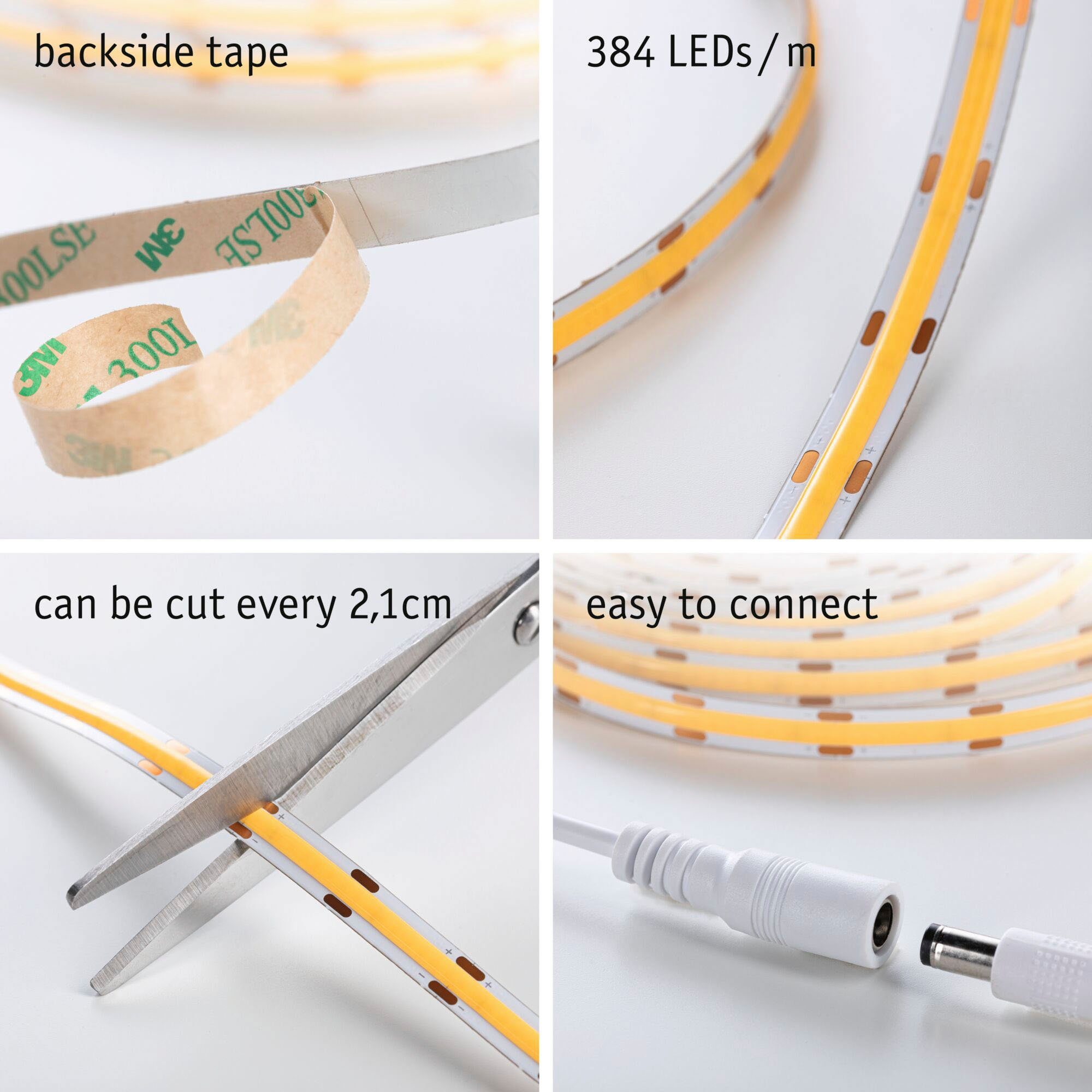 Paulmann Led-strepen SimpLED Full-Line COB Basisset 1,5m Warmwit 7W 750lm 3000K (1 stuk)