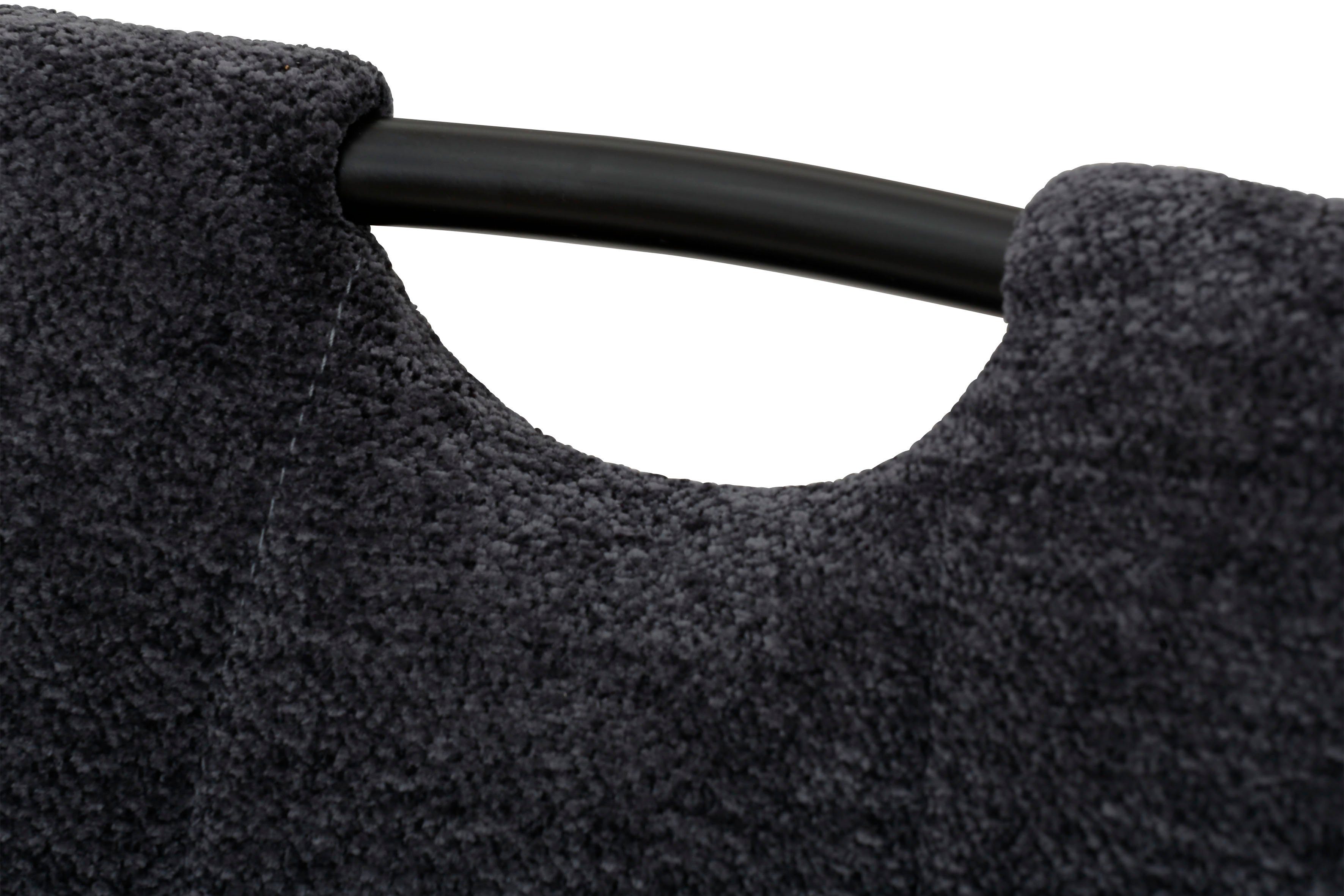 HELA Vrijdragende stoel LEONA eetkamerstoel Keukenstoel, voor de eettafel, in teddy-look (set)