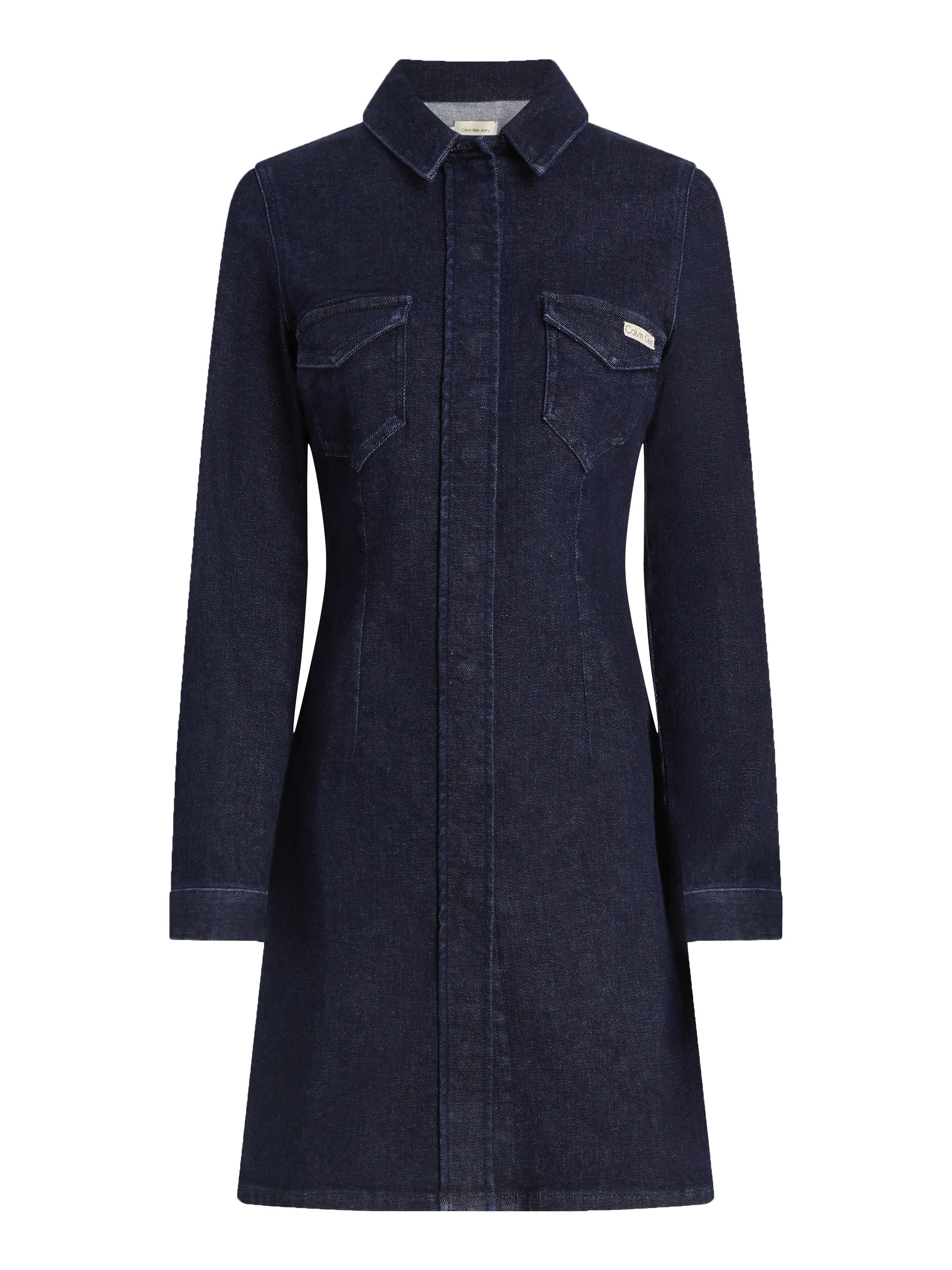 Calvin Klein Jeans jurk DARTED LEAN SHIRT DENIM DRESS