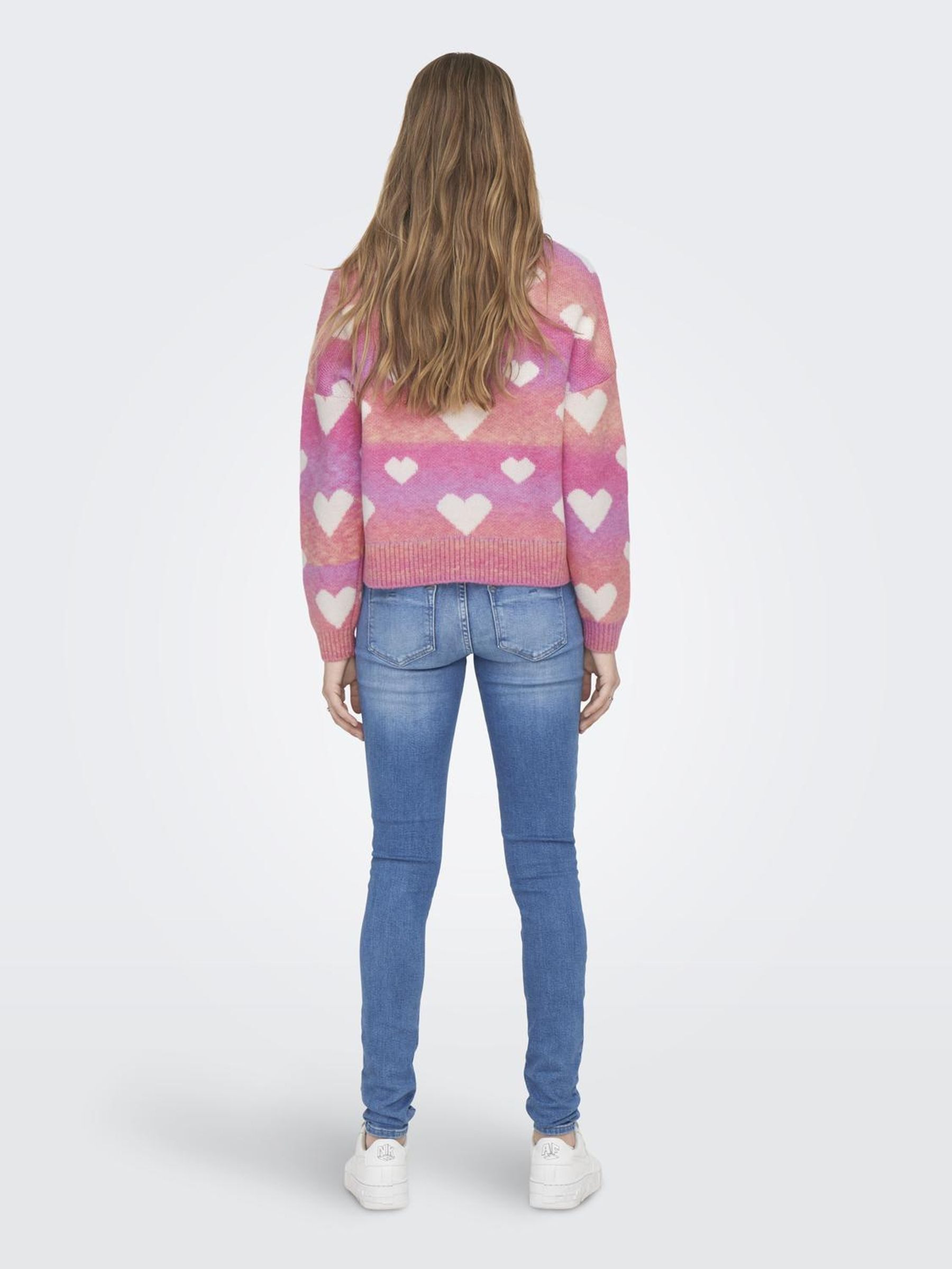 Only Gebreide trui ONLAIDA L S HEART PULLOVER EX KNT