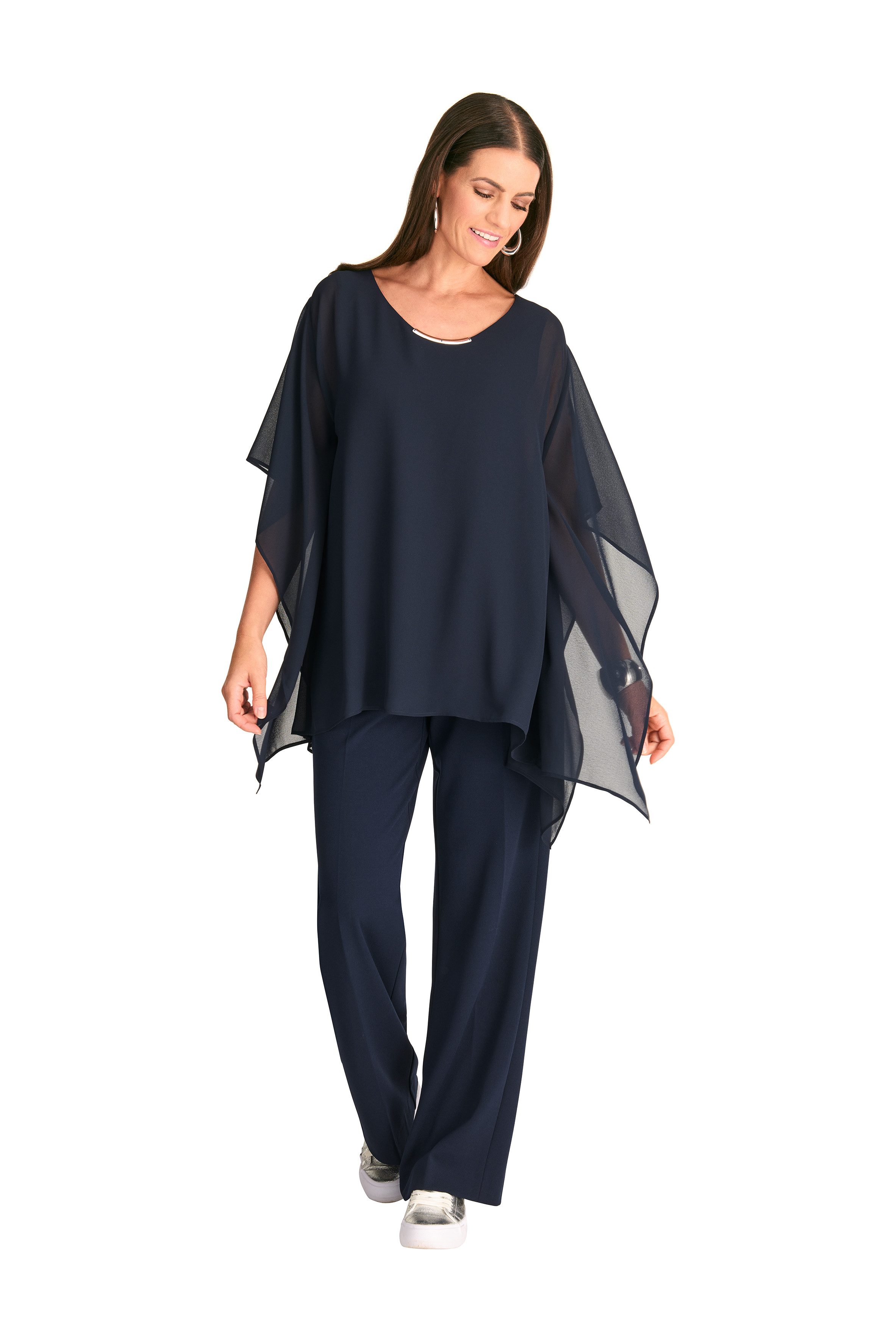 HERMANN LANGE Collection Poncho met wijde mouwen