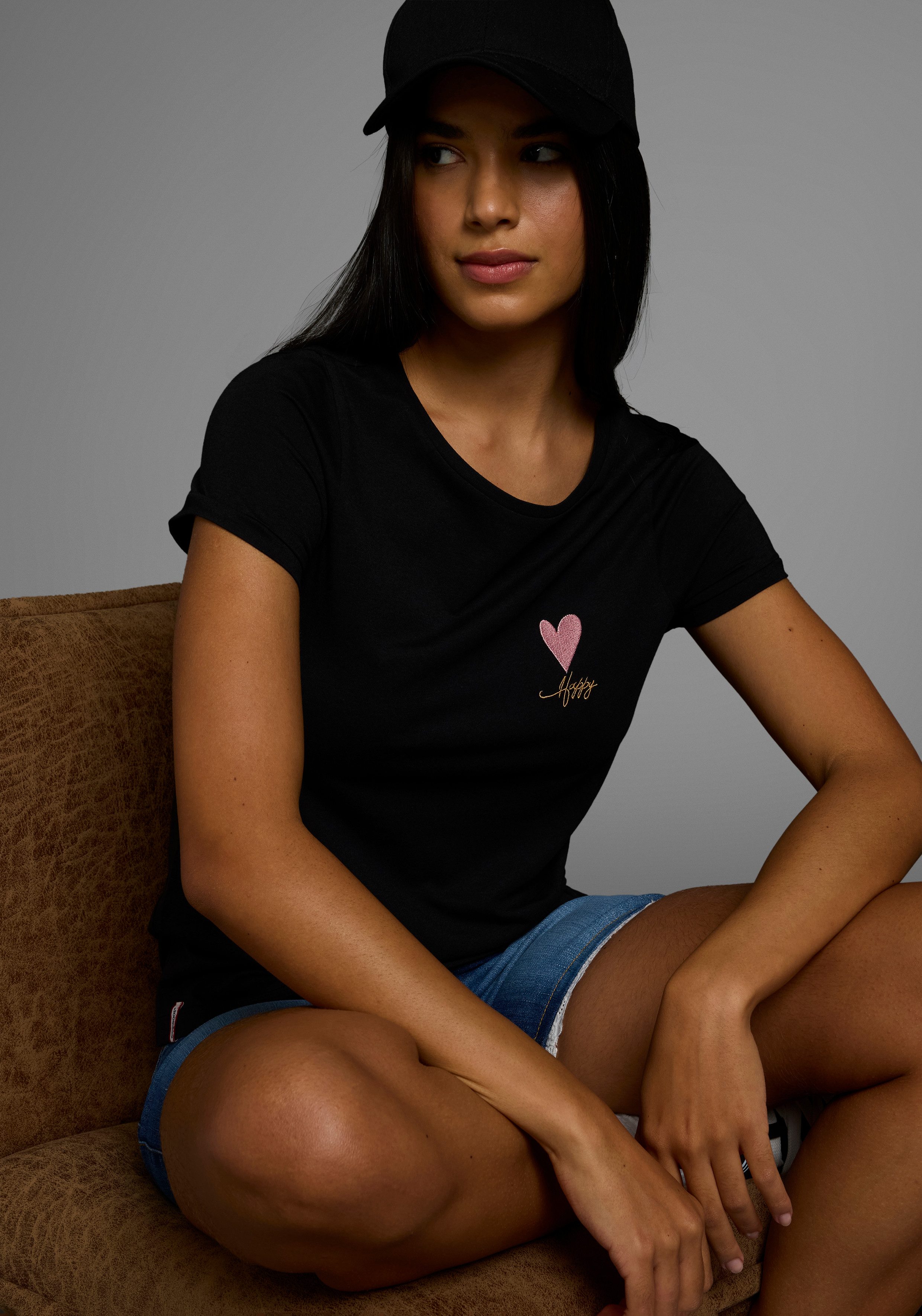 KangaROOS T-shirt van zachte katoenstof (2-delig, Set van 2)