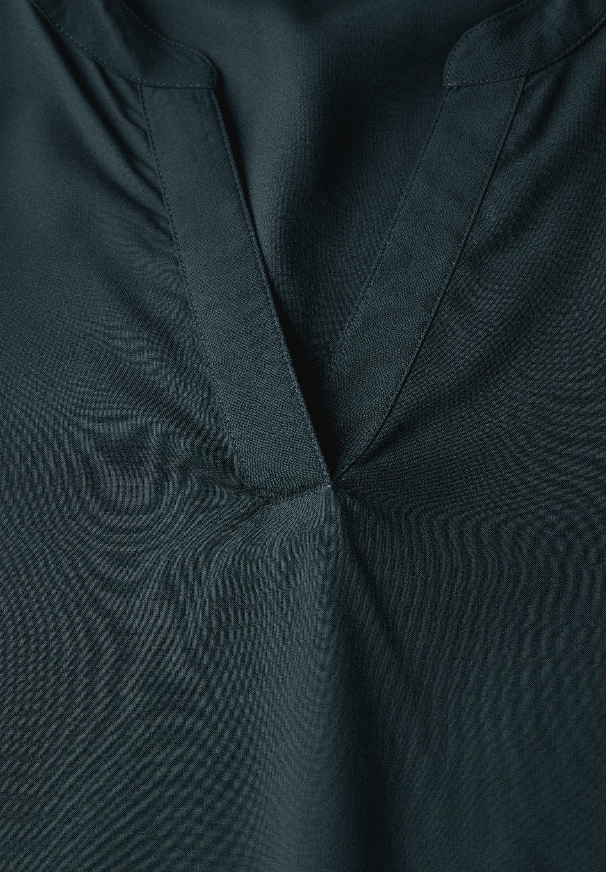 STREET ONE Blouse met korte mouwen met ingesneden ronde hals