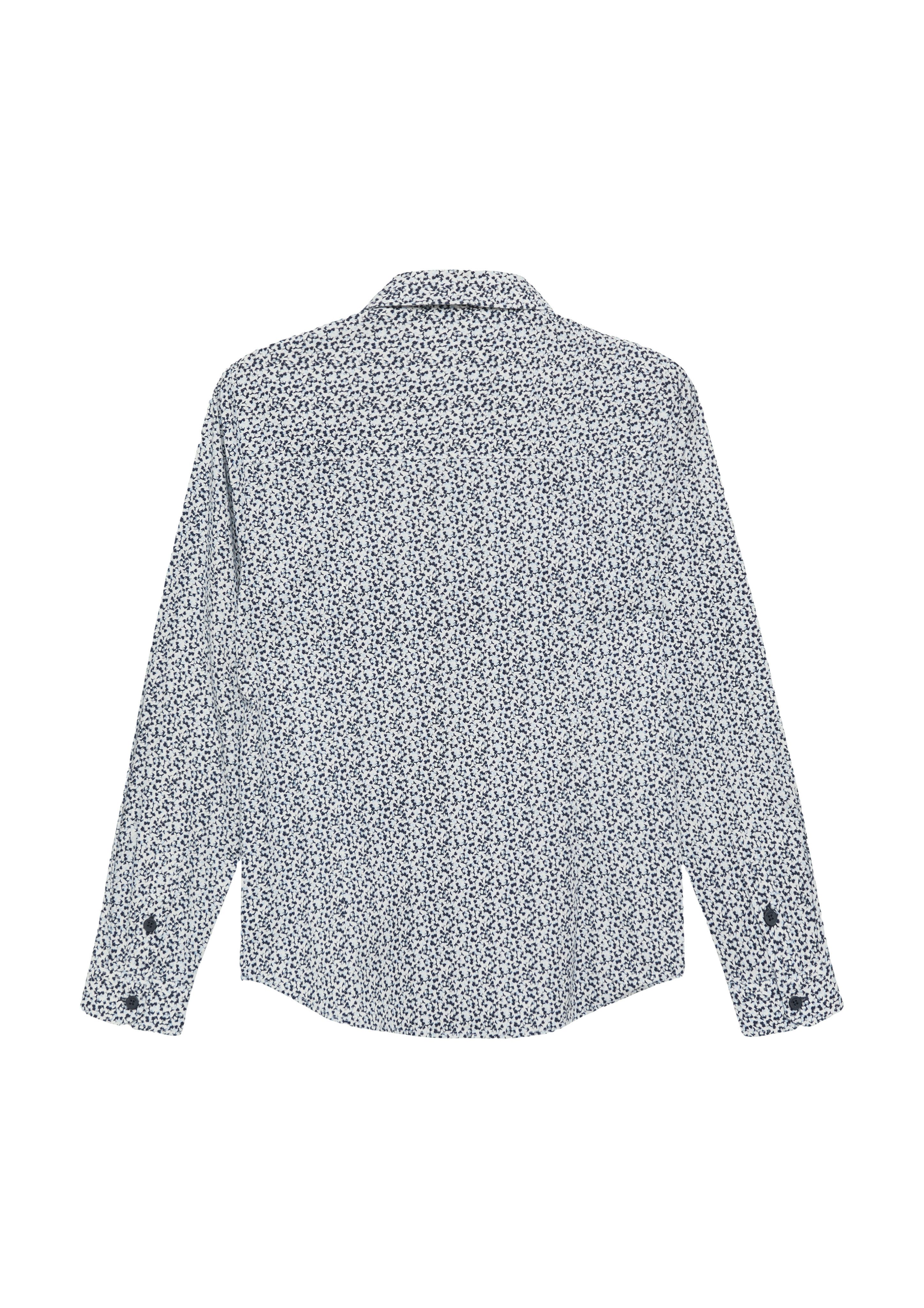 s.Oliver RED LABEL Junior Overhemd met lange mouwen met een all-over motief, van katoen-stretch