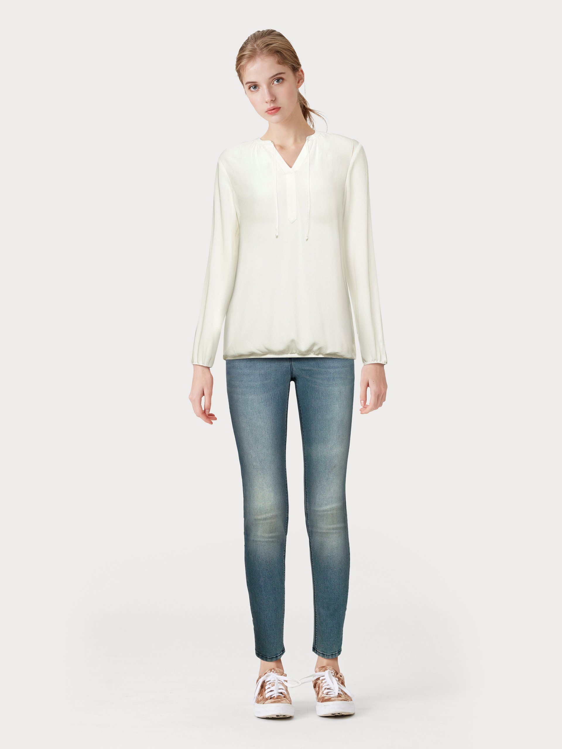 Arizona Skinny fit jeans Shaping skinny pasvorm, normale taille, in stretchkwaliteit, used-look