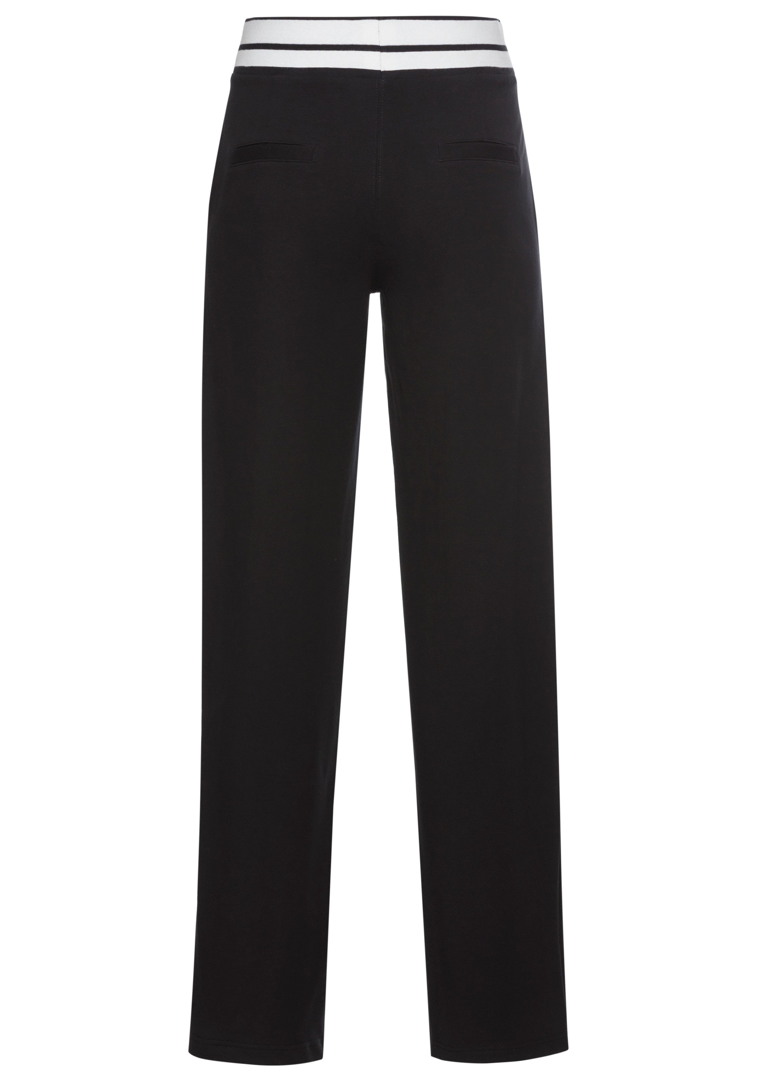 DELMAO Jerseybroek met contrasterende band - nieuwe collectie
