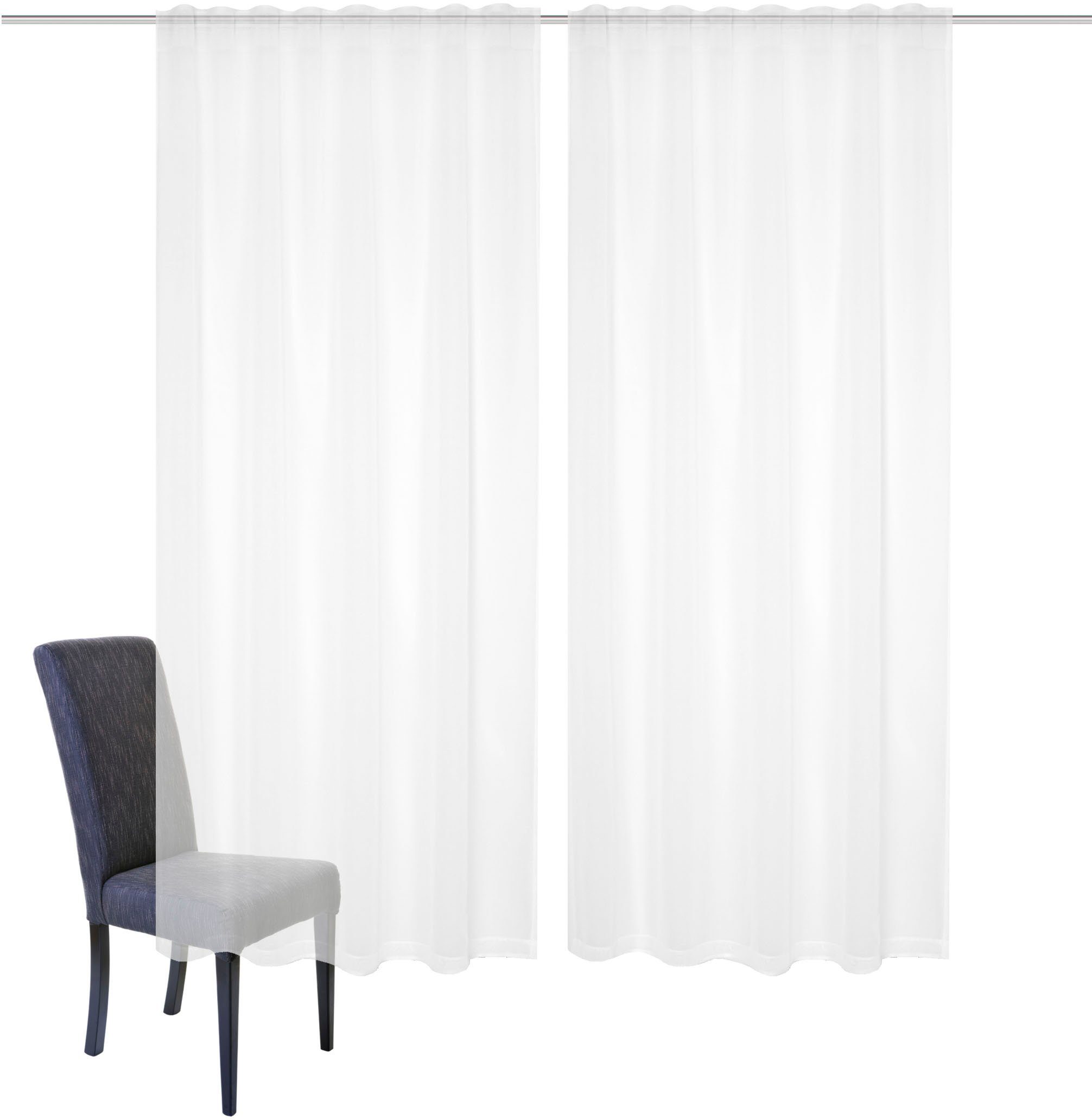 HOME WOHNIDEEN Gordijn DOLLY transparant (2 stuks)