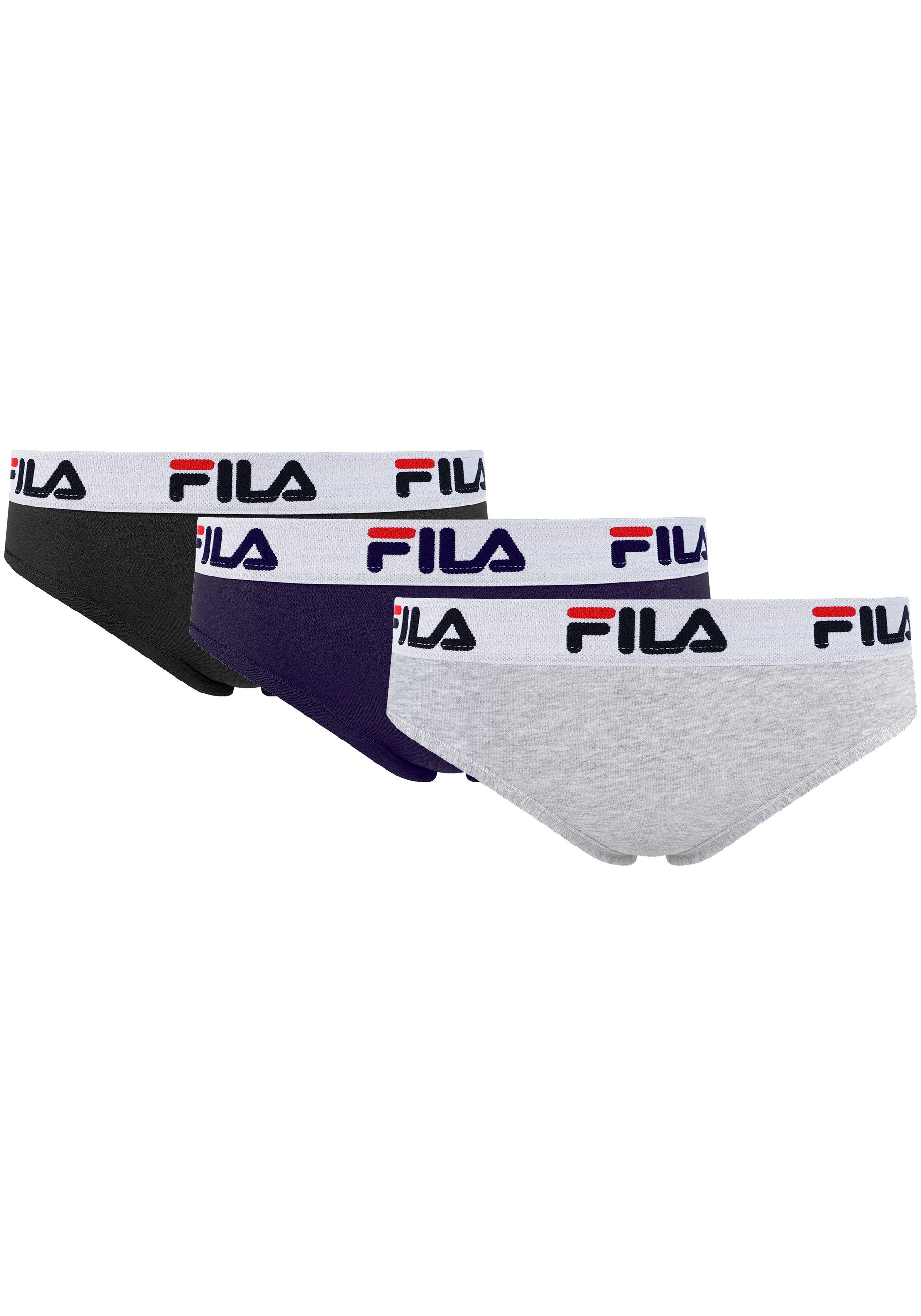 Fila Brazilian slip met elastische logoband (Set van 3)