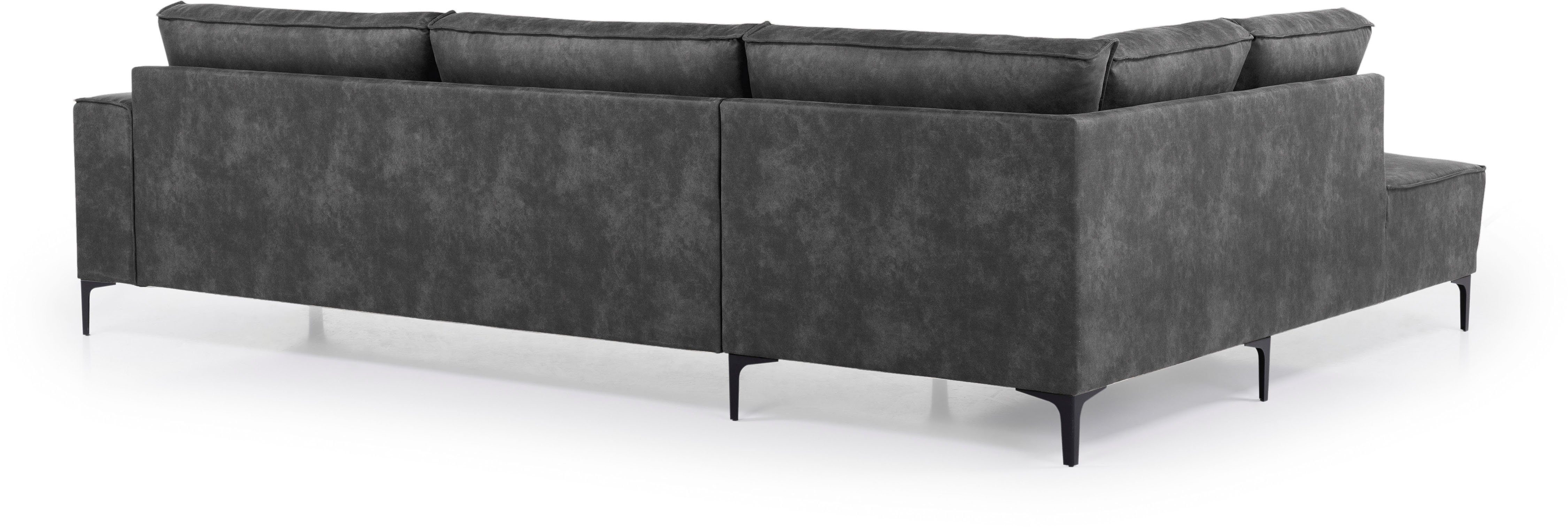 Places of Style Hoekbank Oland, structuur, platweefsel, luxe microvezel, bouclé