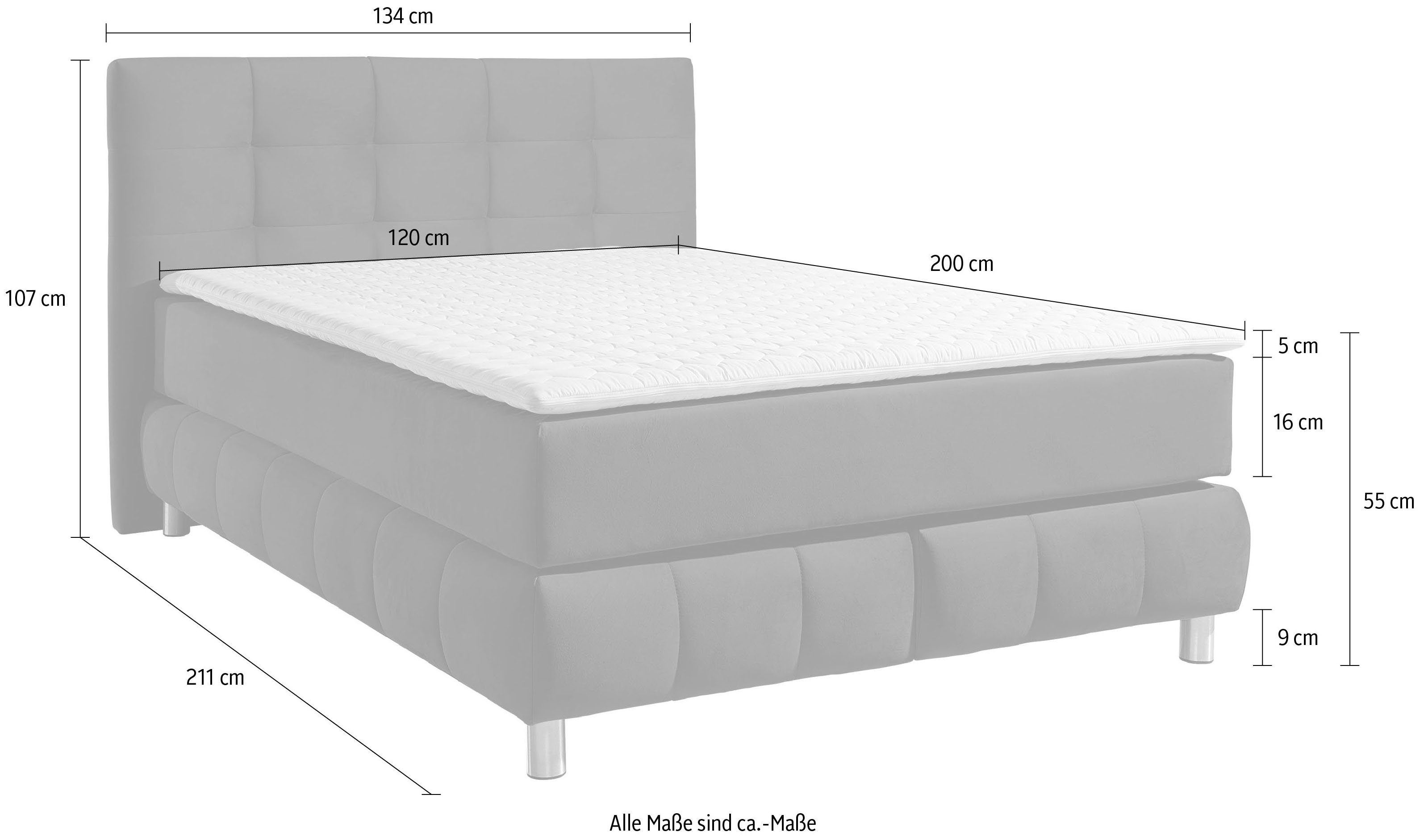 andas Boxspring Salo incl. topmatras, 6 breedten, 2 hardheden, tfk ook in hardheid 4