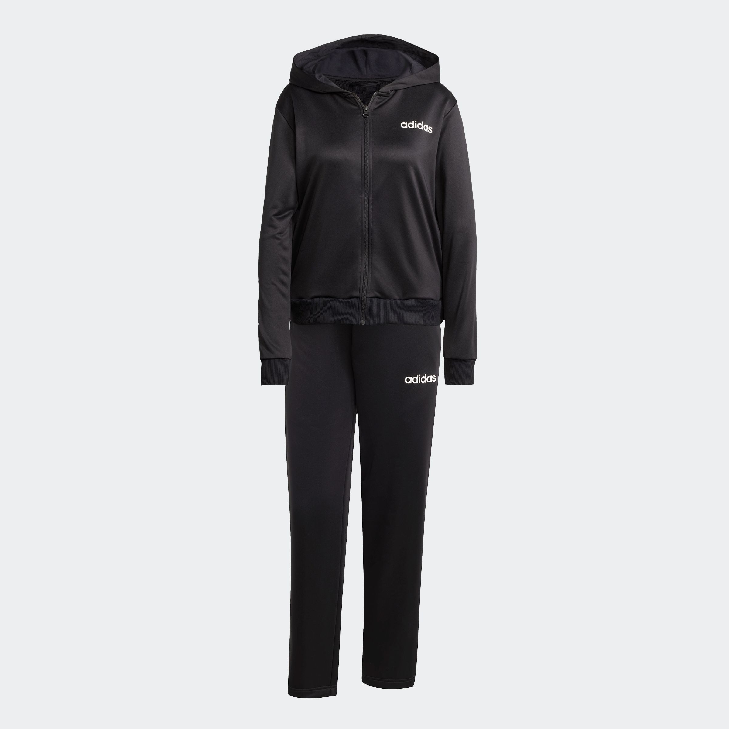 adidas Sportswear Trainingspak W LINEAR TS Trainingsjack met capuchon, trainingspak (2-delig)