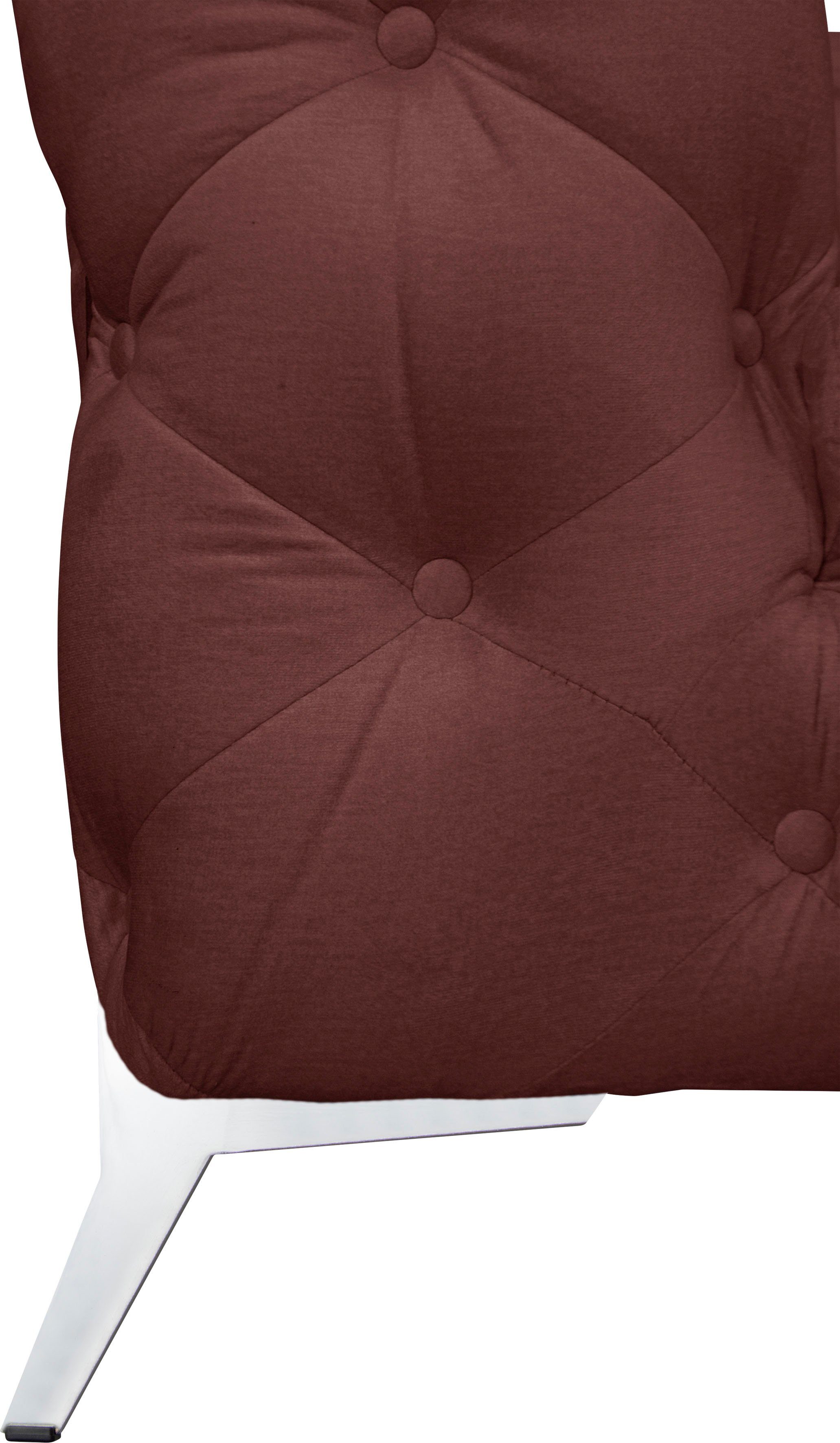 Leonique Chesterfield-bank Amaury L-vorm grote hoekbank, chesterfield-look, breedte 323 cm, kleur van de poten ter keuze