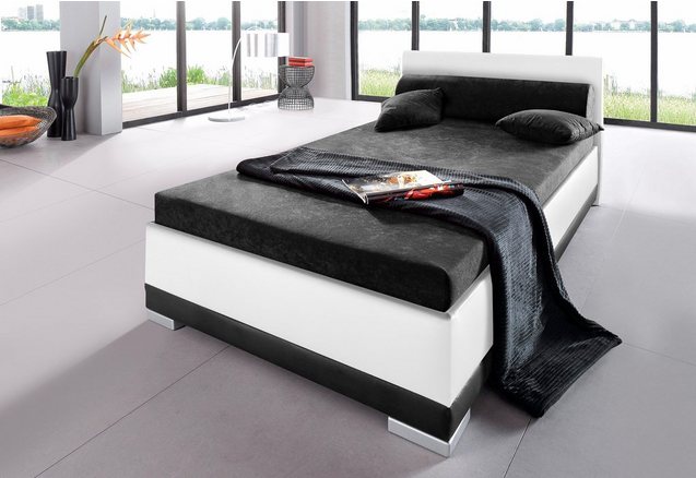 Bed, imitatieleer, in 4 verschillende uitvoeringen, Made in Germany Bed, imitatieleer, in 4 verschillende uitvoeringen, Made in Germany