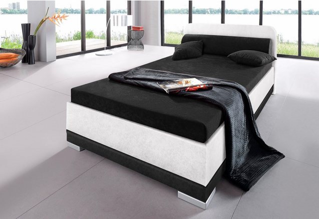 Bekleed ledikant, Maintal, micro-velours, in 6 verschillende uitvoeringen, made in Germany Bekleed ledikant, Maintal, micro-velours, in 6 verschillende uitvoeringen, made in Germany