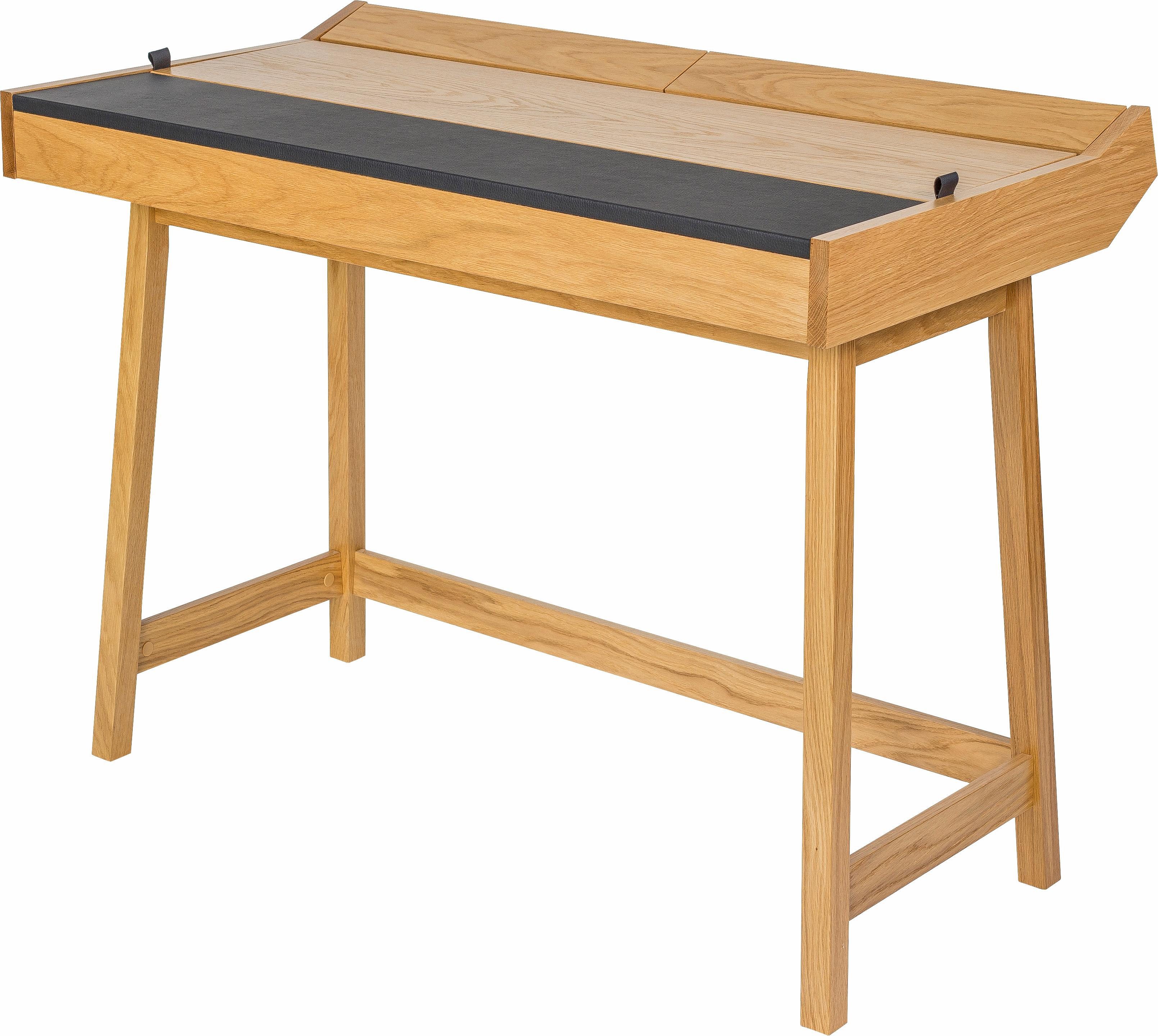 Woodman Bureau Brompton in scandinavisch design, frame van massief eiken bureaus beige
