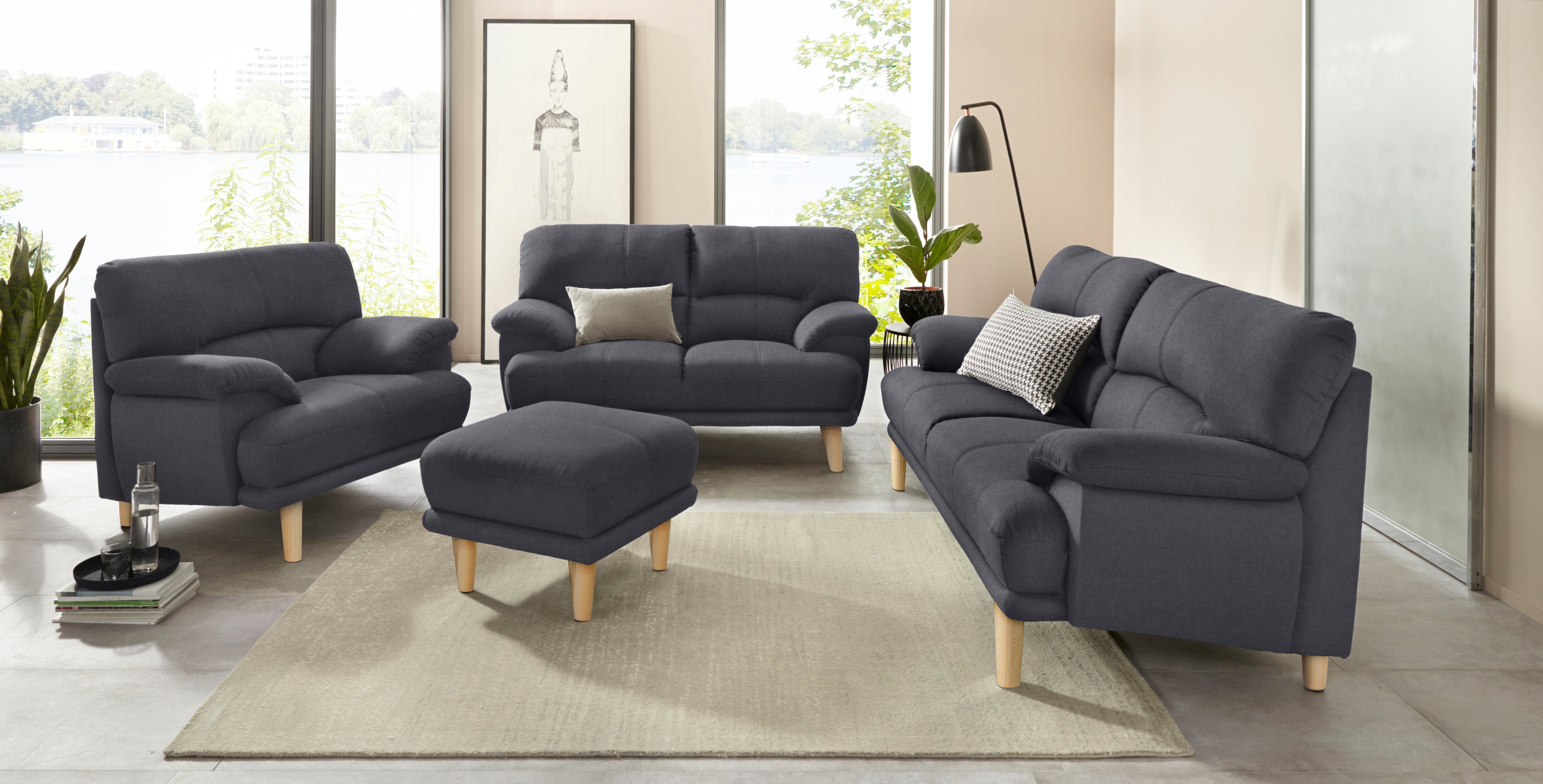 TRENDMANUFAKTUR 2-zitsbank Cecilia, Italiaans design, geweldige details hoog zitcomfort en extra comfortabele armleuningen