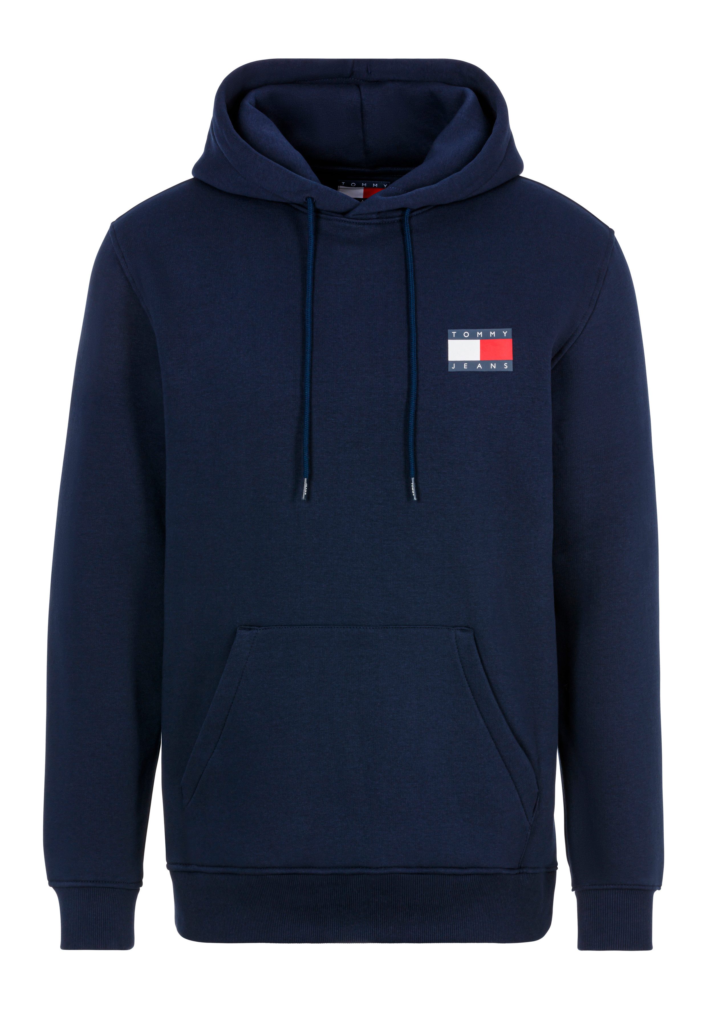 TOMMY JEANS Sweatshirt TJM REG ESSENTIAL FLAG HOOD EXT met bedrukte merklogo op borsthoogte