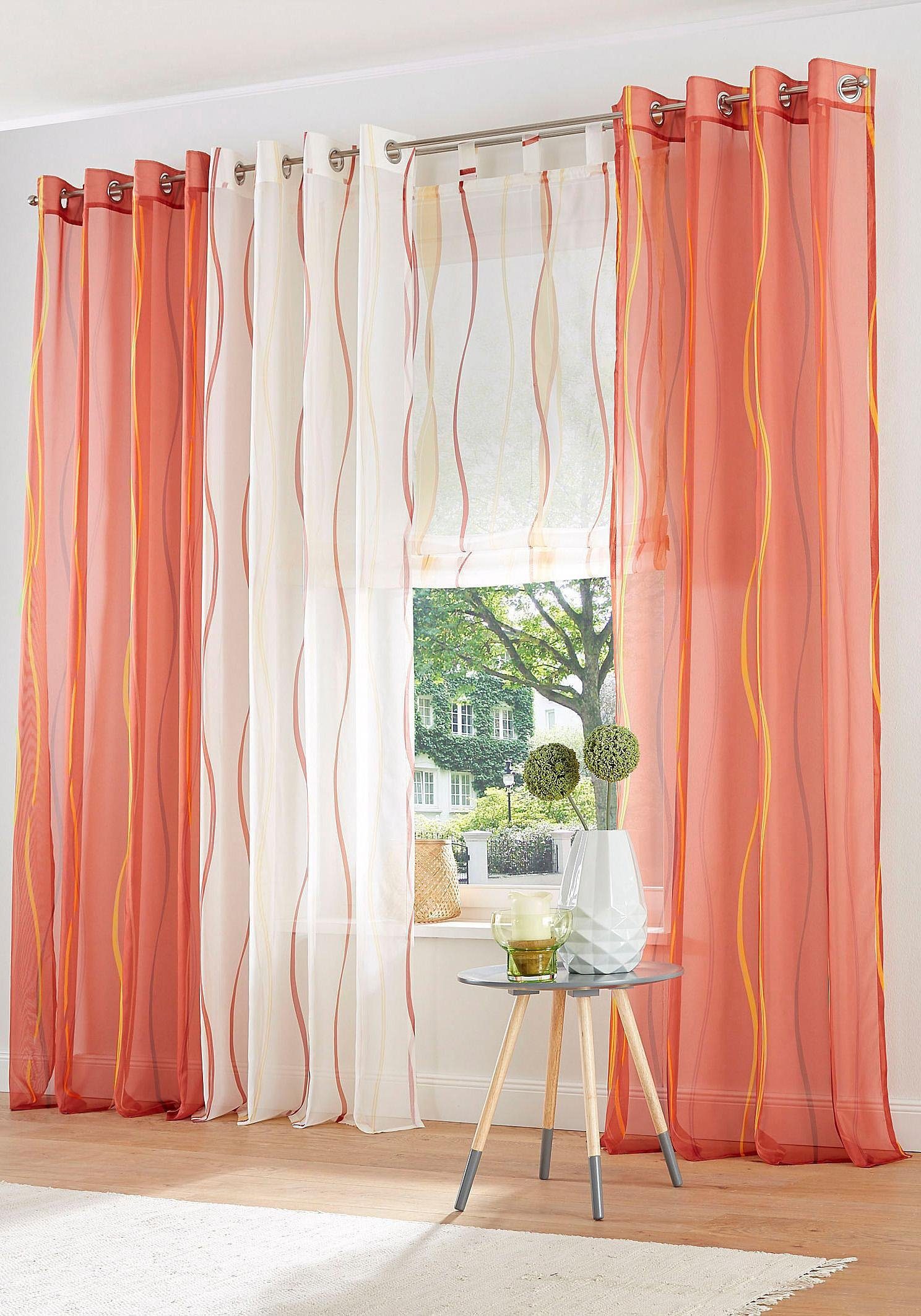 my home Romeins rolgordijn Dimona Transparant, voile, polyester (1 stuk)