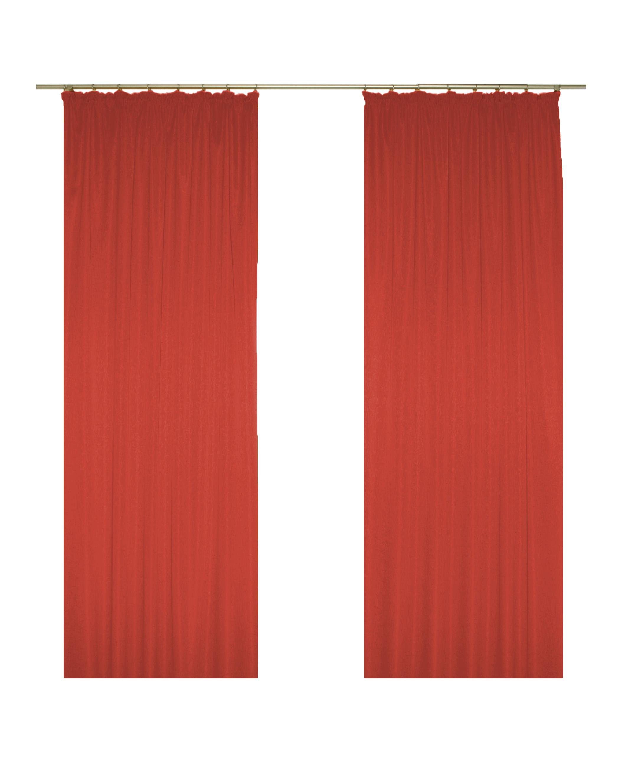 Wirth Gordijn Daria (1 stuk) kant & klaar gordijnen maat hxb: 245x135 cm rood