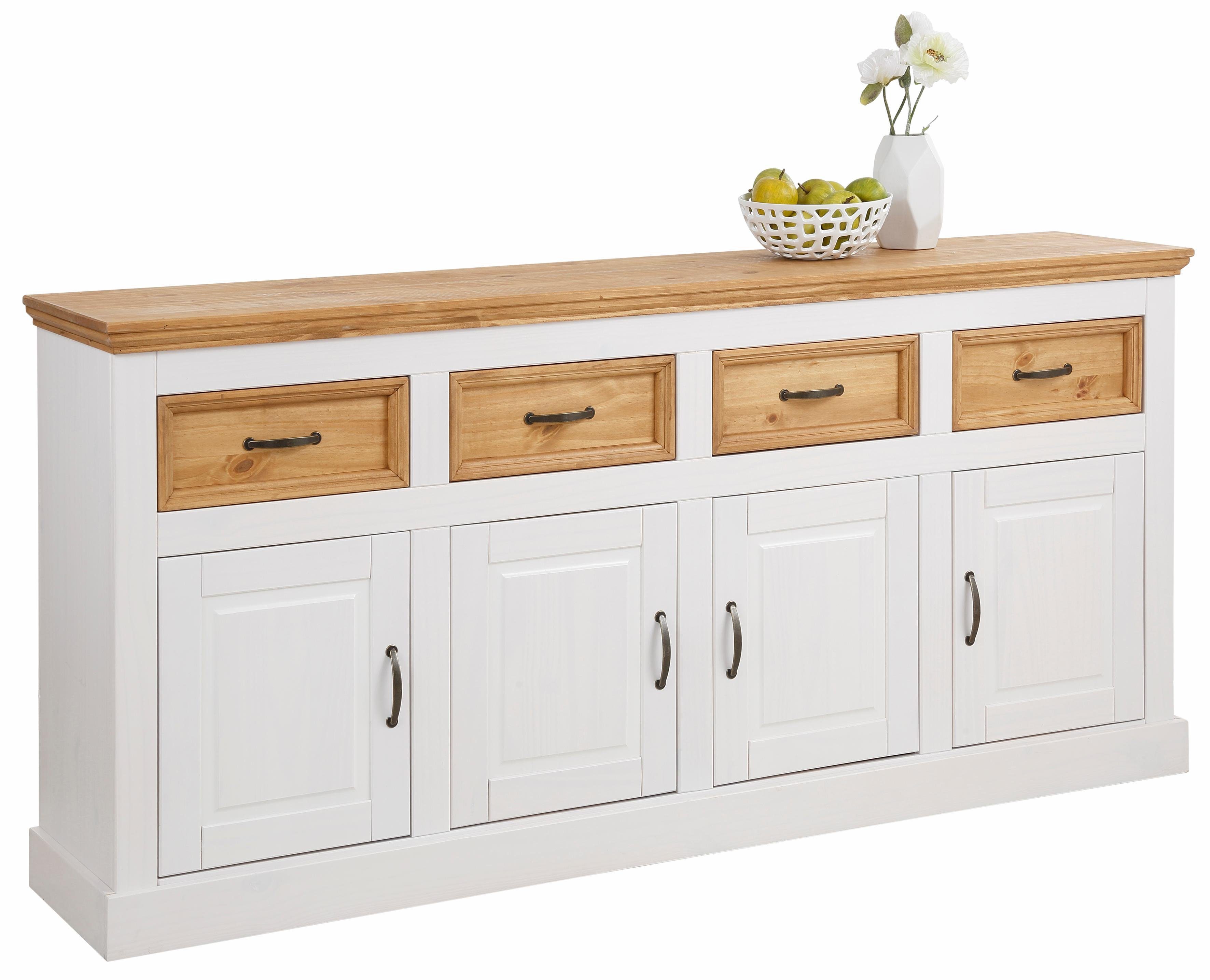 Home affaire Dressoir Selma Commode met 4 deuren en 4 lades. Breedte 192 cm
