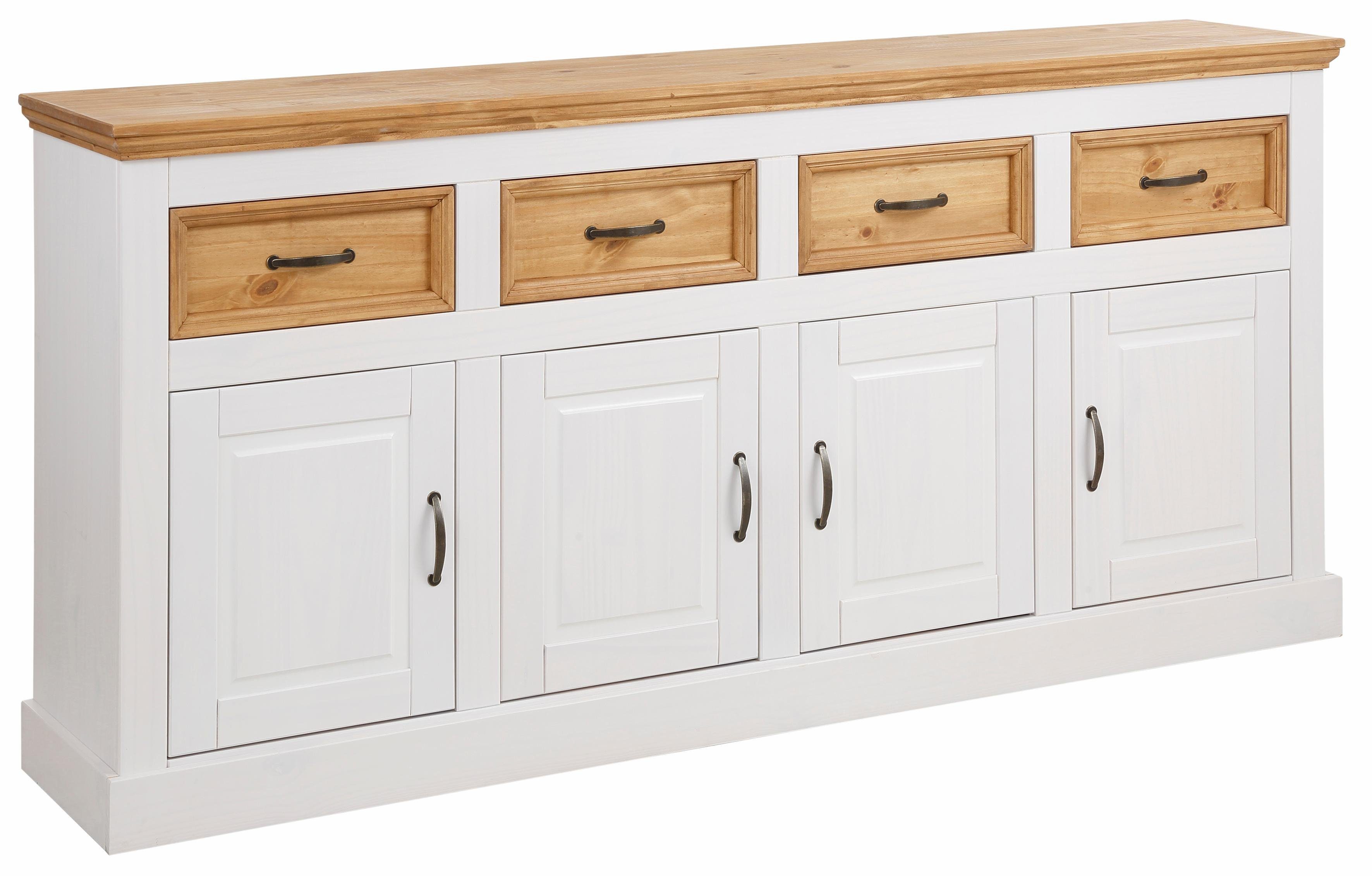 Home affaire Dressoir Selma Commode met 4 deuren en 4 lades. Breedte 192 cm