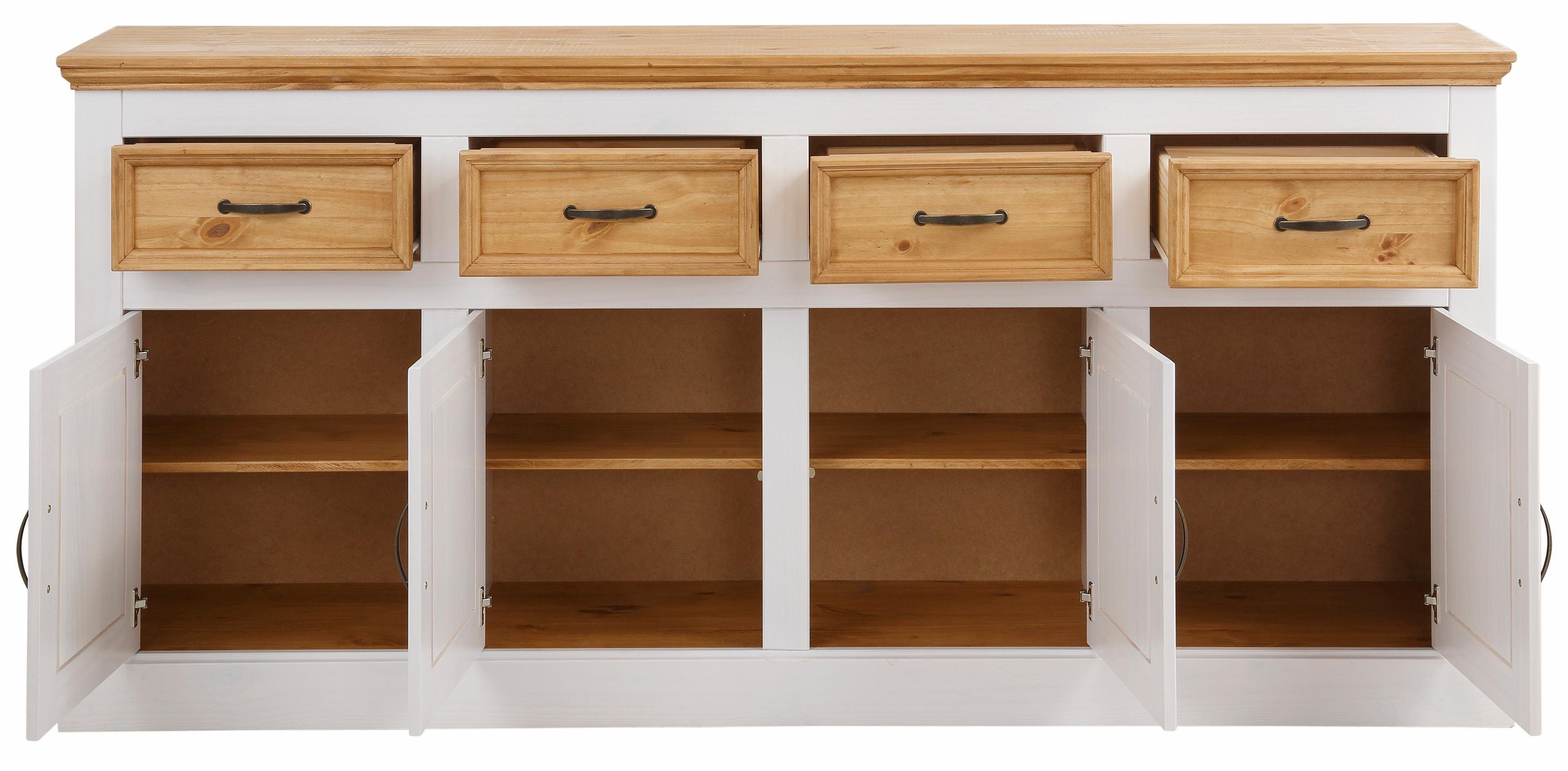 Home affaire Dressoir Selma Commode met 4 deuren en 4 lades. Breedte 192 cm