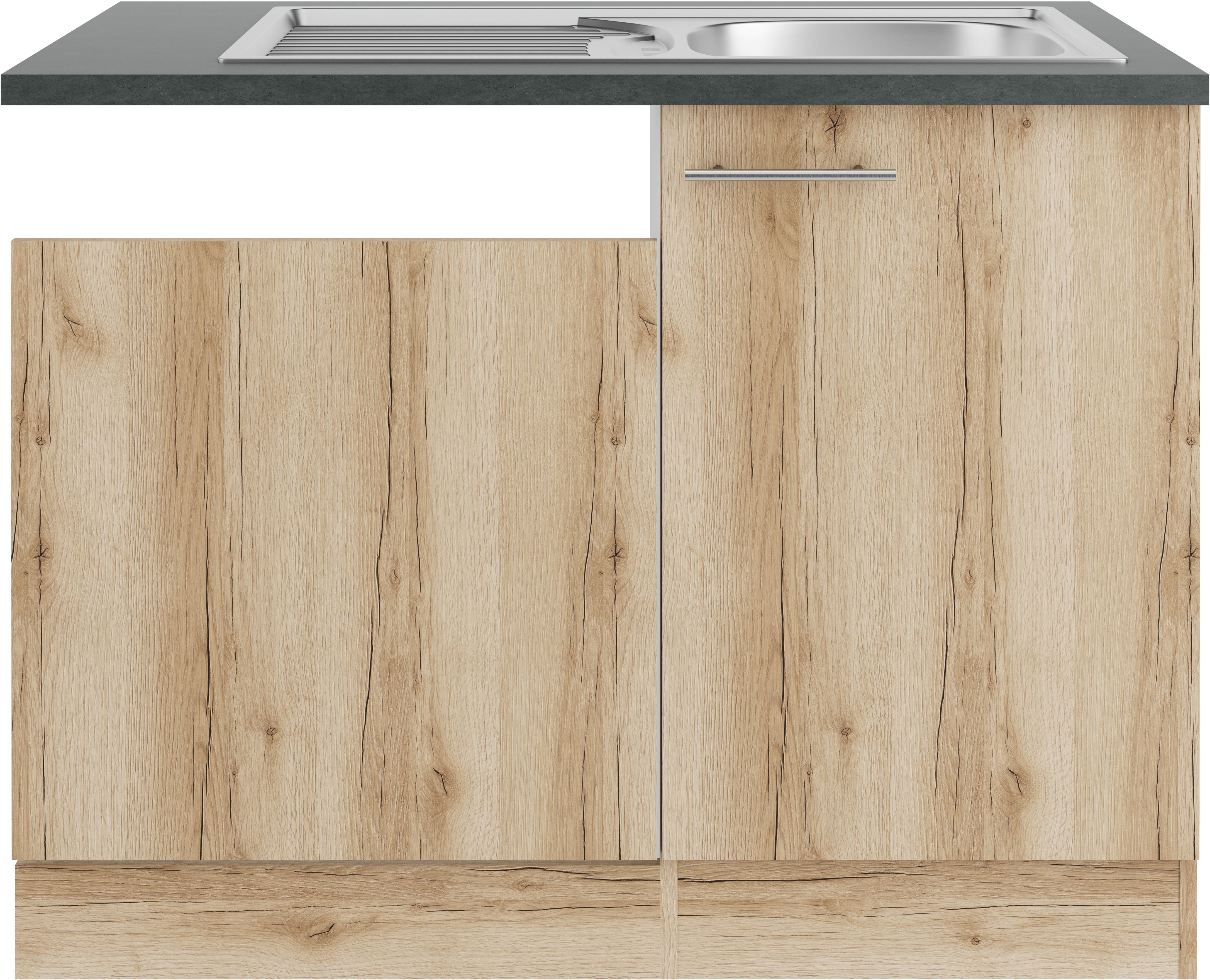 OPTIFIT Gootsteenkast Bella Breedte 110 cm, voor gedeeltelijk geïntegreerde vaatwasser