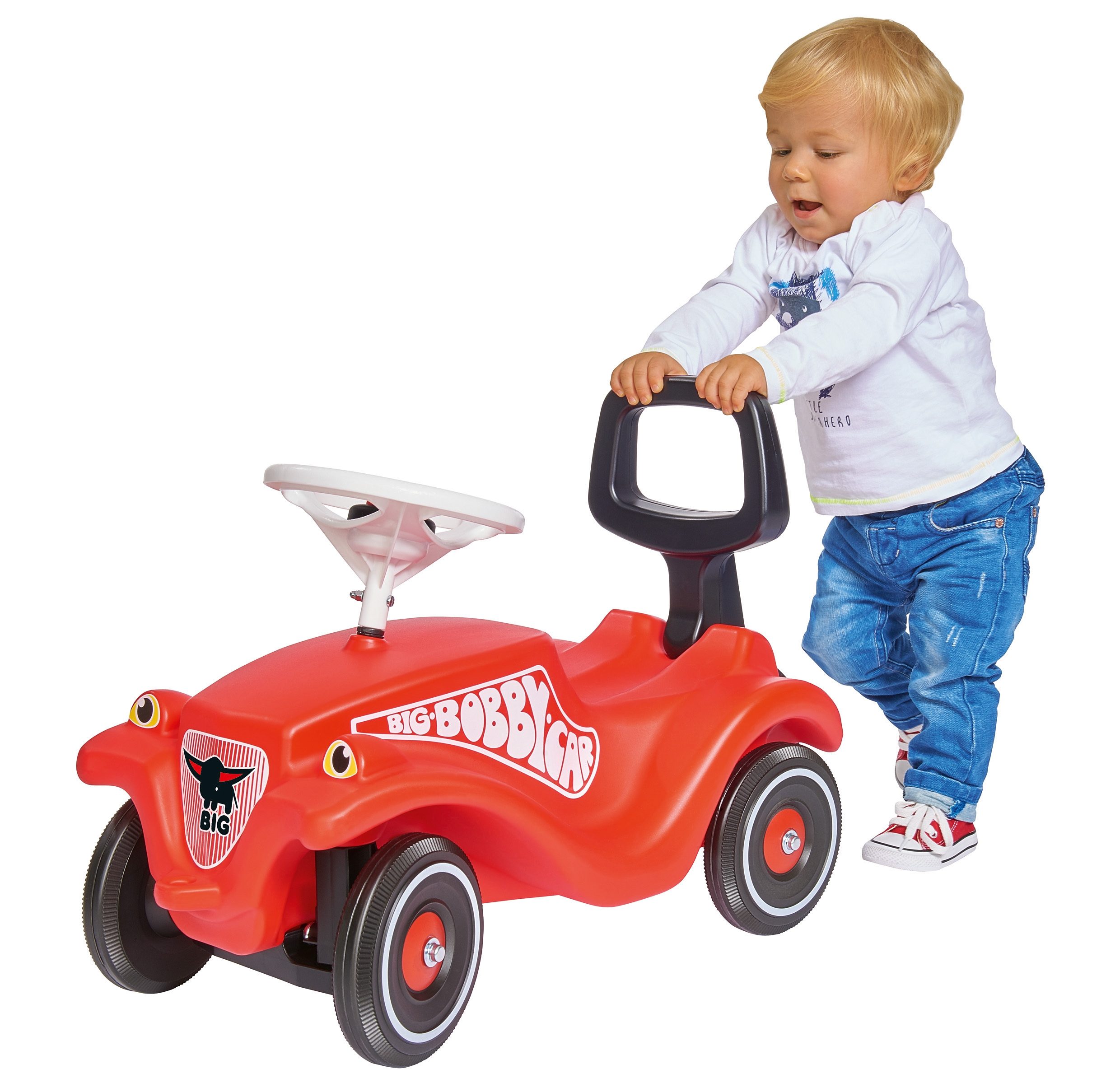 BIG Kindervoertuig lerenlopenhulp BIG Bobby Car Walker 2-in-1 accessoires 2-in-1 rugleuning & hulp om te leren lopen, made in germany