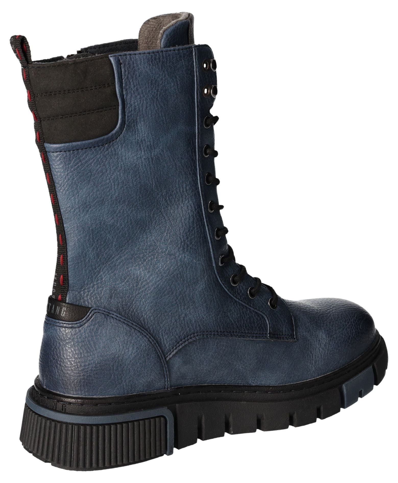 Mustang Shoes Veterschoenen enkellaars, plateaulaarzen, festival, met nagelversiering
