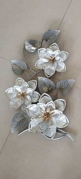 Myflair Möbel & Accessoires Artprint bloemen, zilverkleur/wit