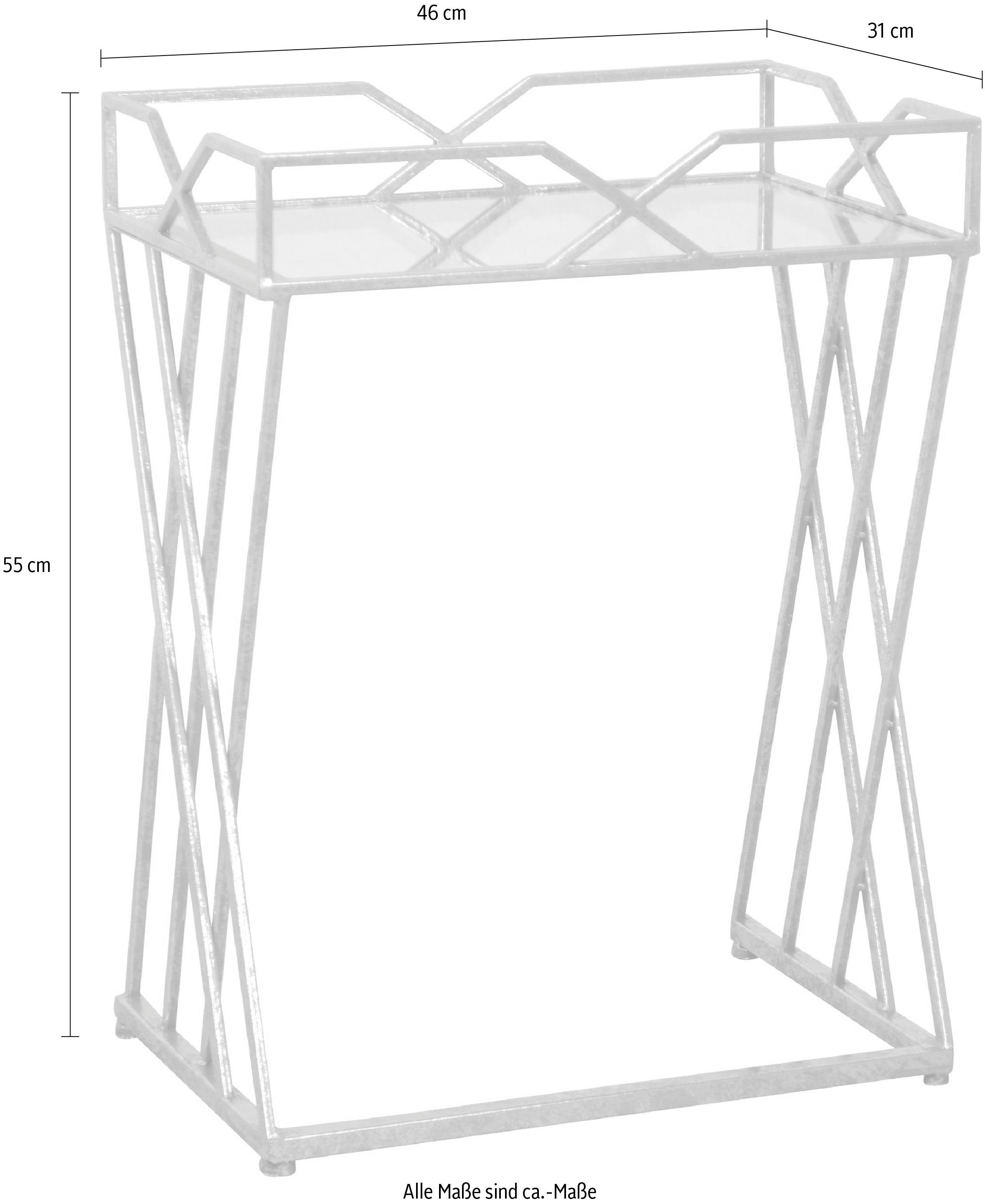 Home affaire Bijzettafel met hoogwaardig spiegelglasblad