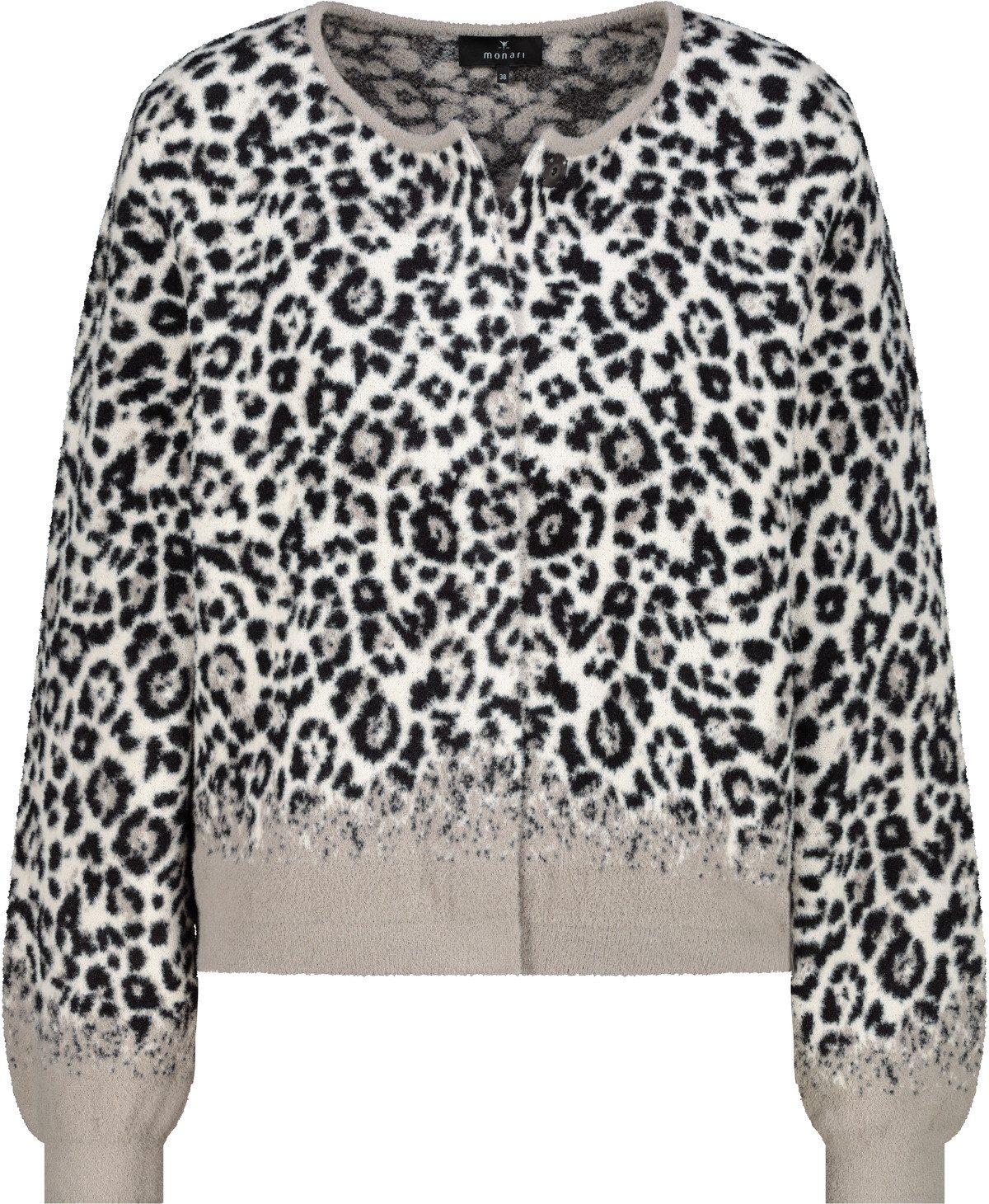 Monari Vest Jas Gebreid Vest Leo