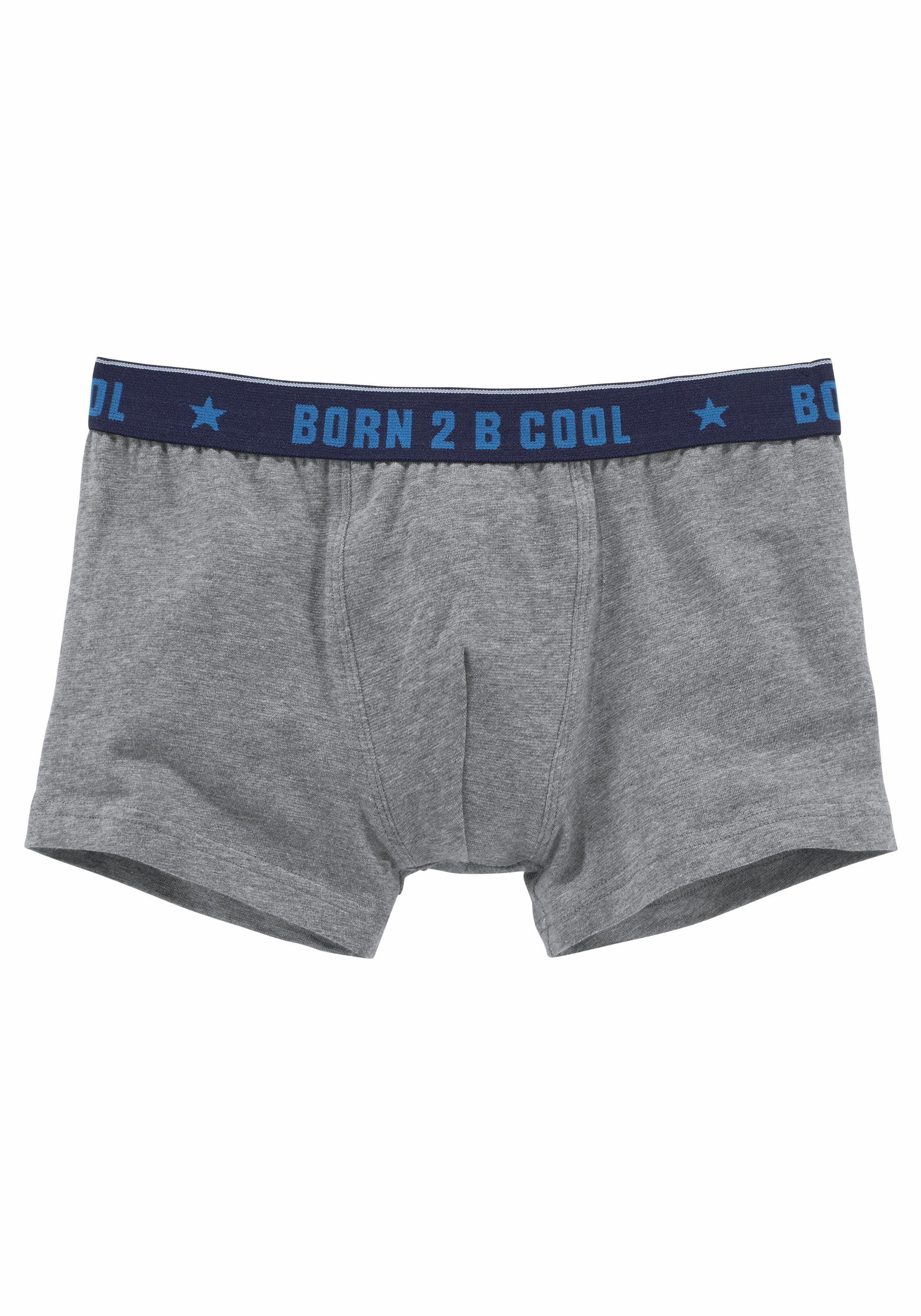 AUTHENTIC UNDERWEAR Boxershort voor heren met "born 2 b cool" band (set, 3 stuks)