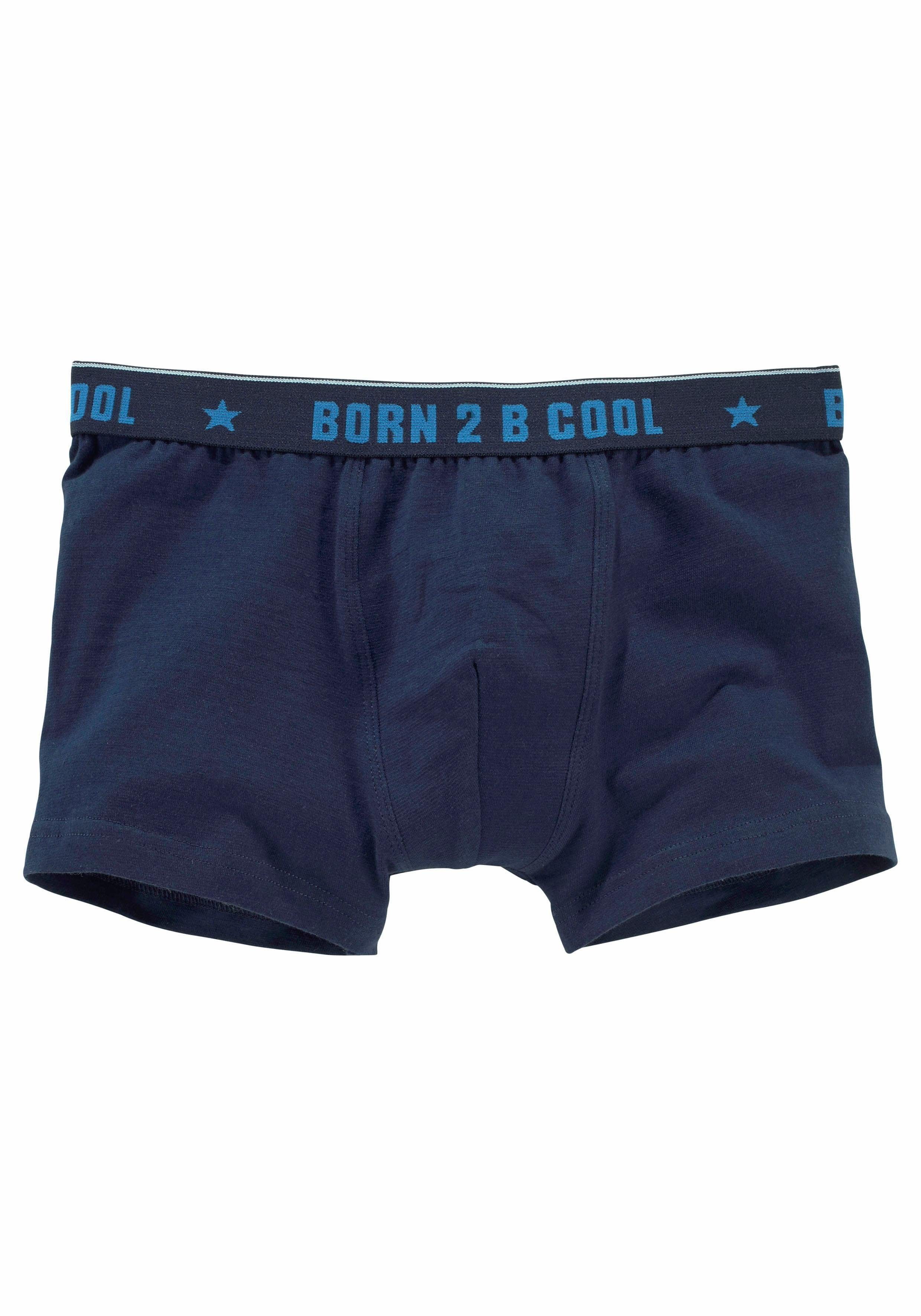 AUTHENTIC UNDERWEAR Boxershort voor heren met "born 2 b cool" band (set, 3 stuks)