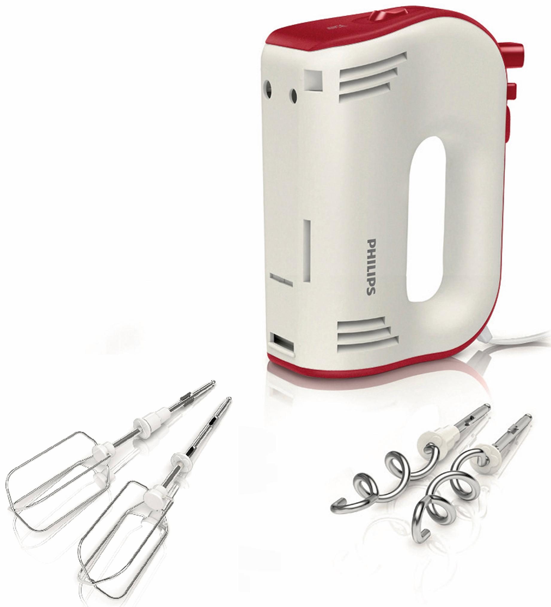 Otto - Philips PHILIPS handmixer HR1576/30 Avance Collection, 750 W, wit/rood