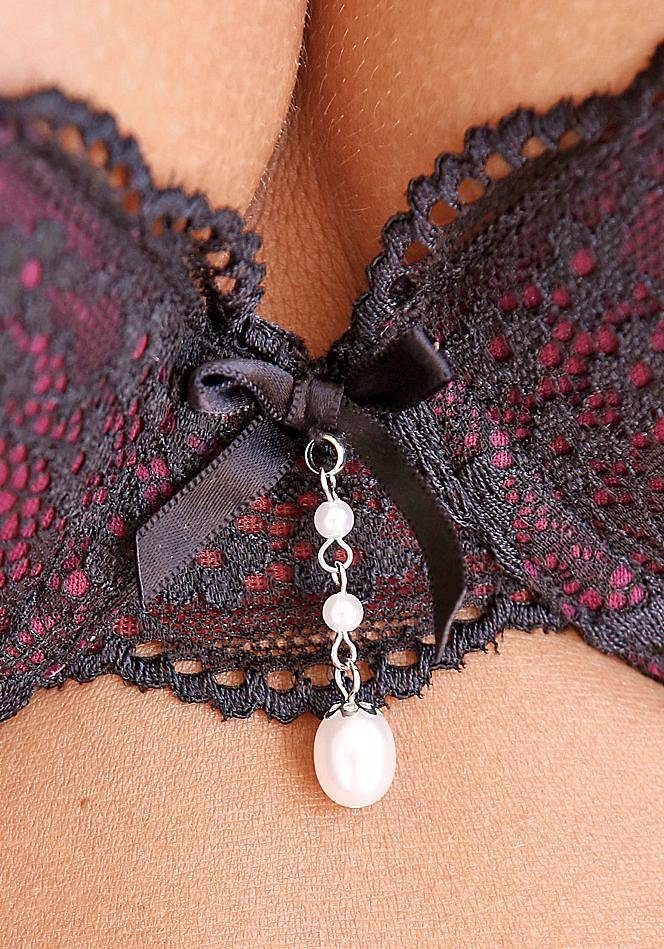 Lascana Push-up-bh met elegante kralendetails, sexy dessous