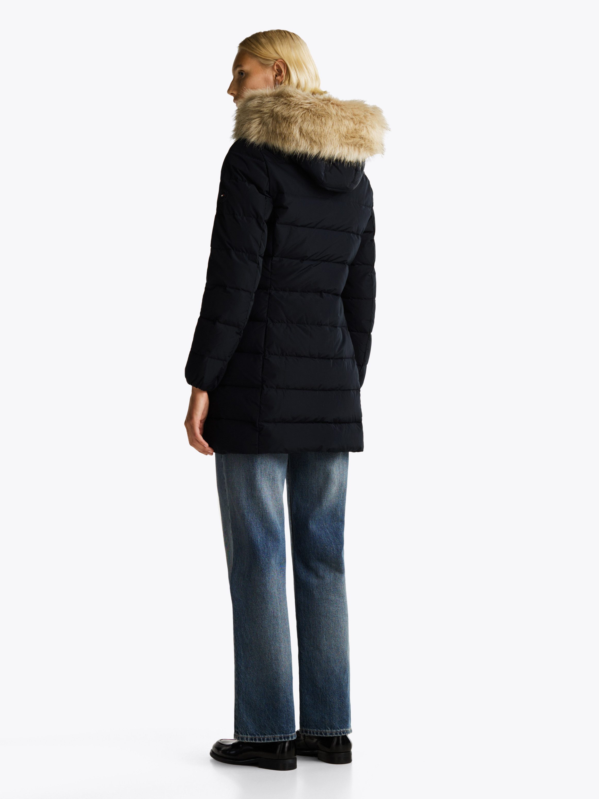 Tommy Hilfiger Gewatteerde jas HERITAGE DOWN TYRA COAT WITH FUR