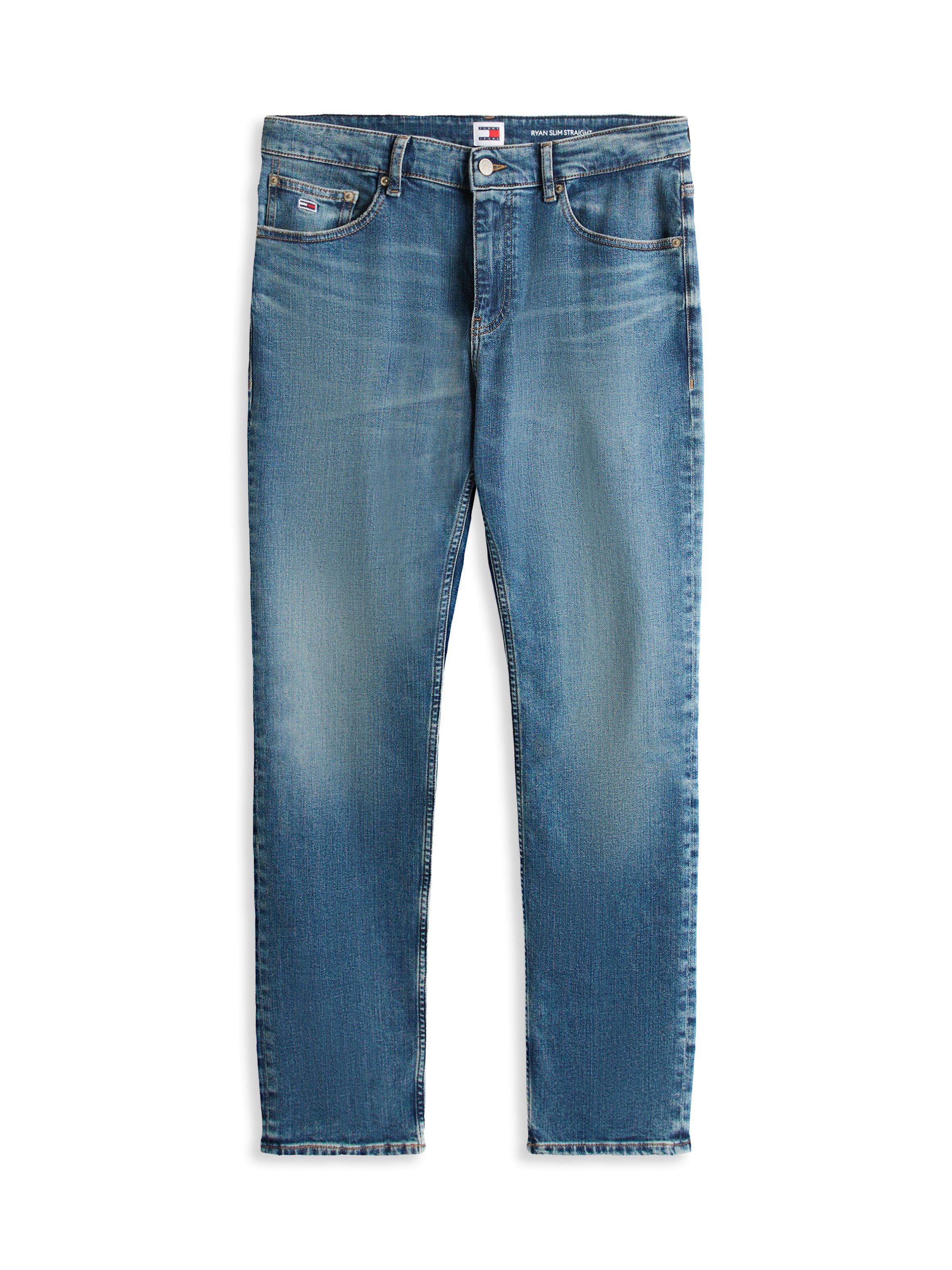 TOMMY JEANS Slim fit jeans RYAN SLIM STRAIGHT met gestempeld logo