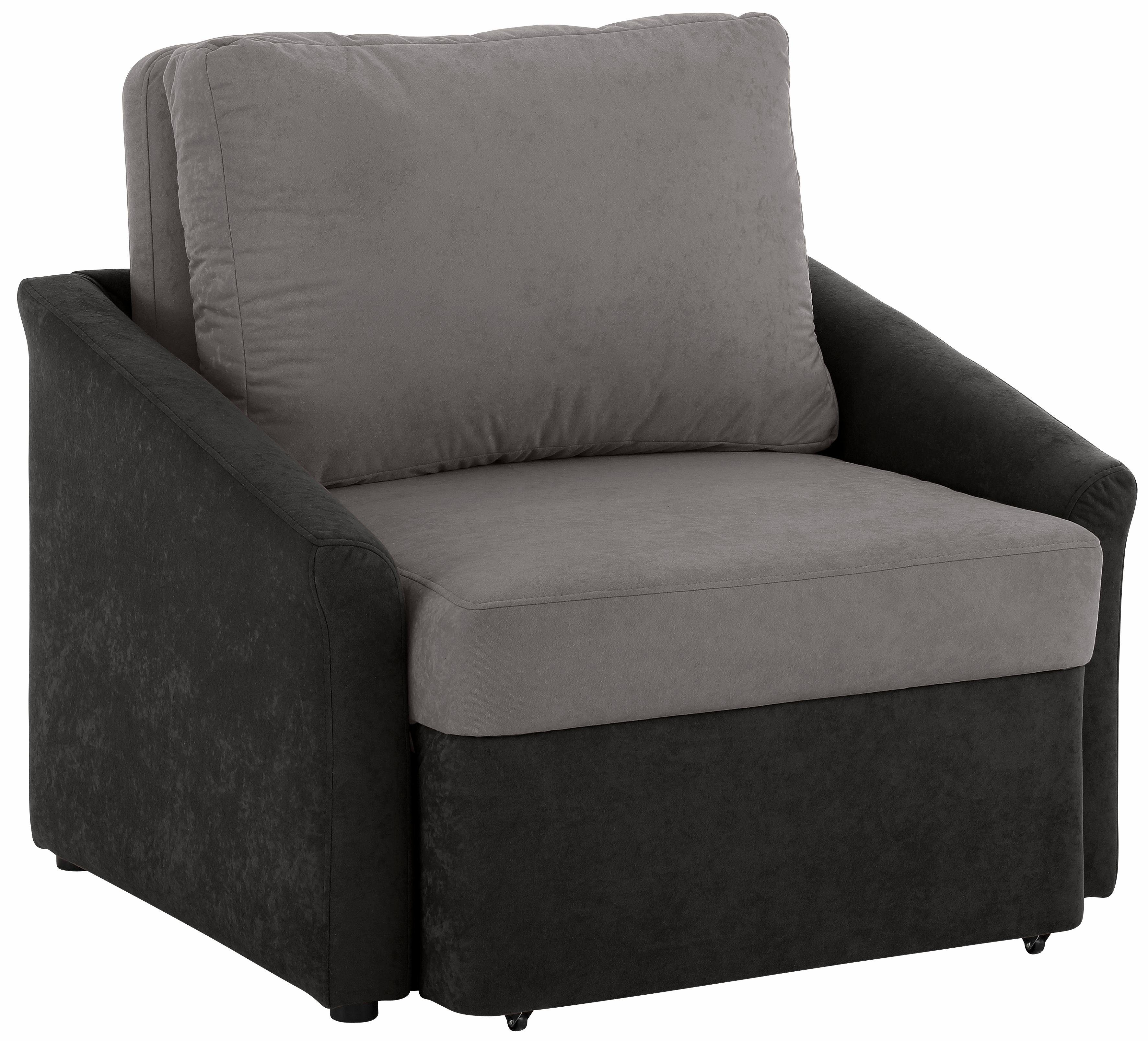 Home affaire Slaapbank Sleepy met slaapfunctie en boxspring vering grijs, slaapbanken