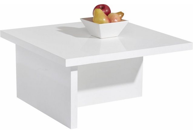 Salontafel, hoogglans-wit gelakt Salontafel, hoogglans-wit gelakt