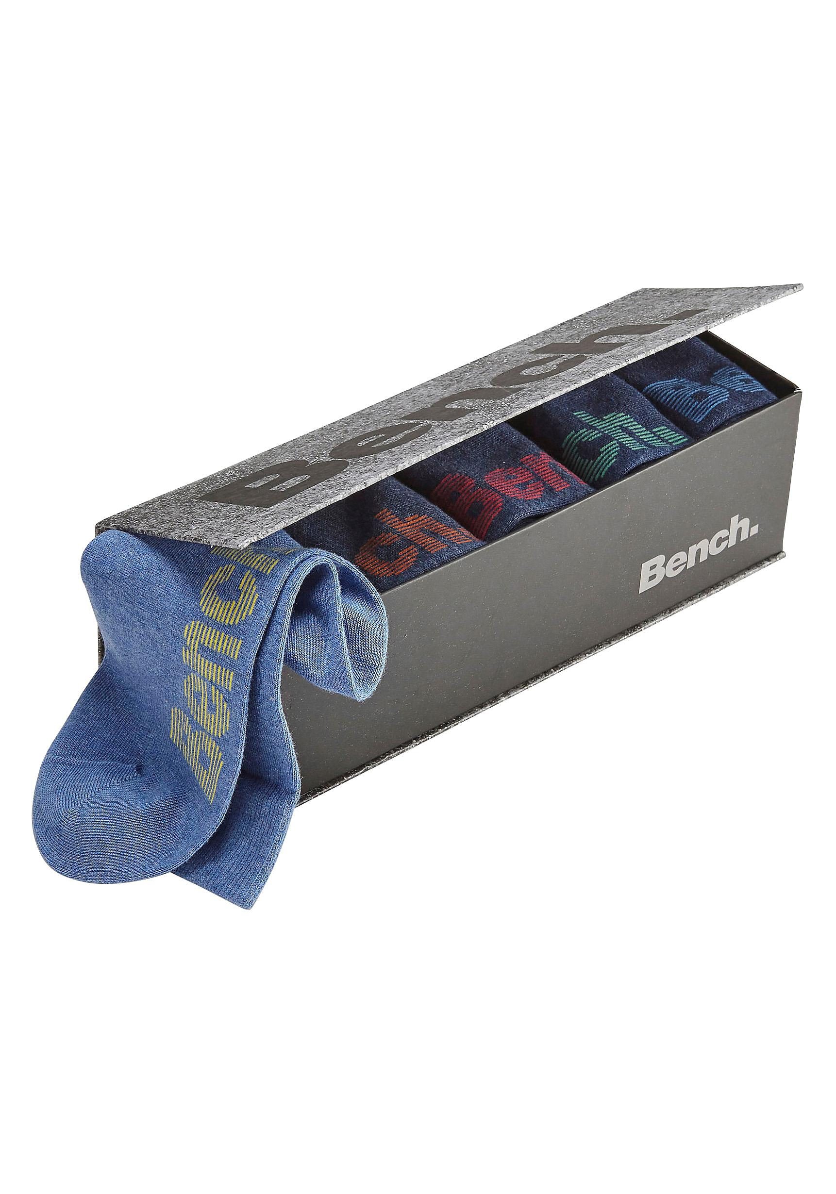 Bench Sokken Met Verschillend Gekleurde Logos in het Blauw Dames Kleding voor voor Beenmode voor Sokken 
