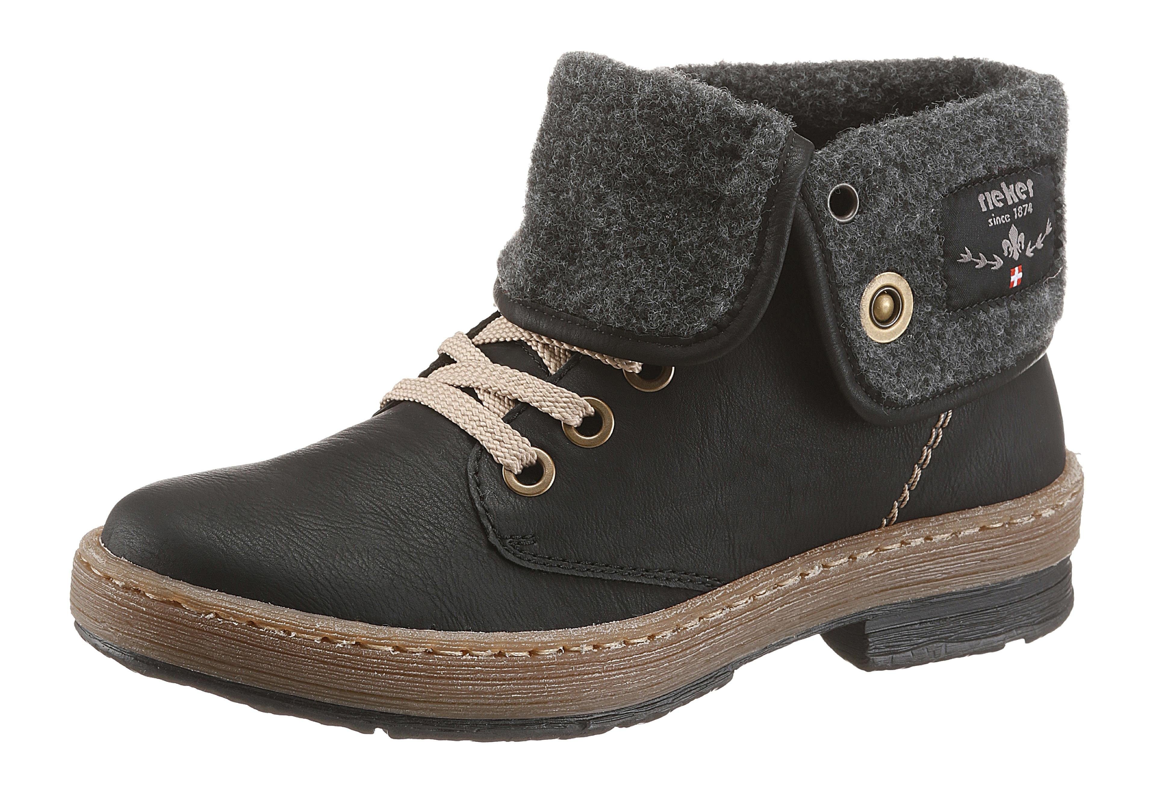 Dames schoen: RIEKER hoge veterschoenen