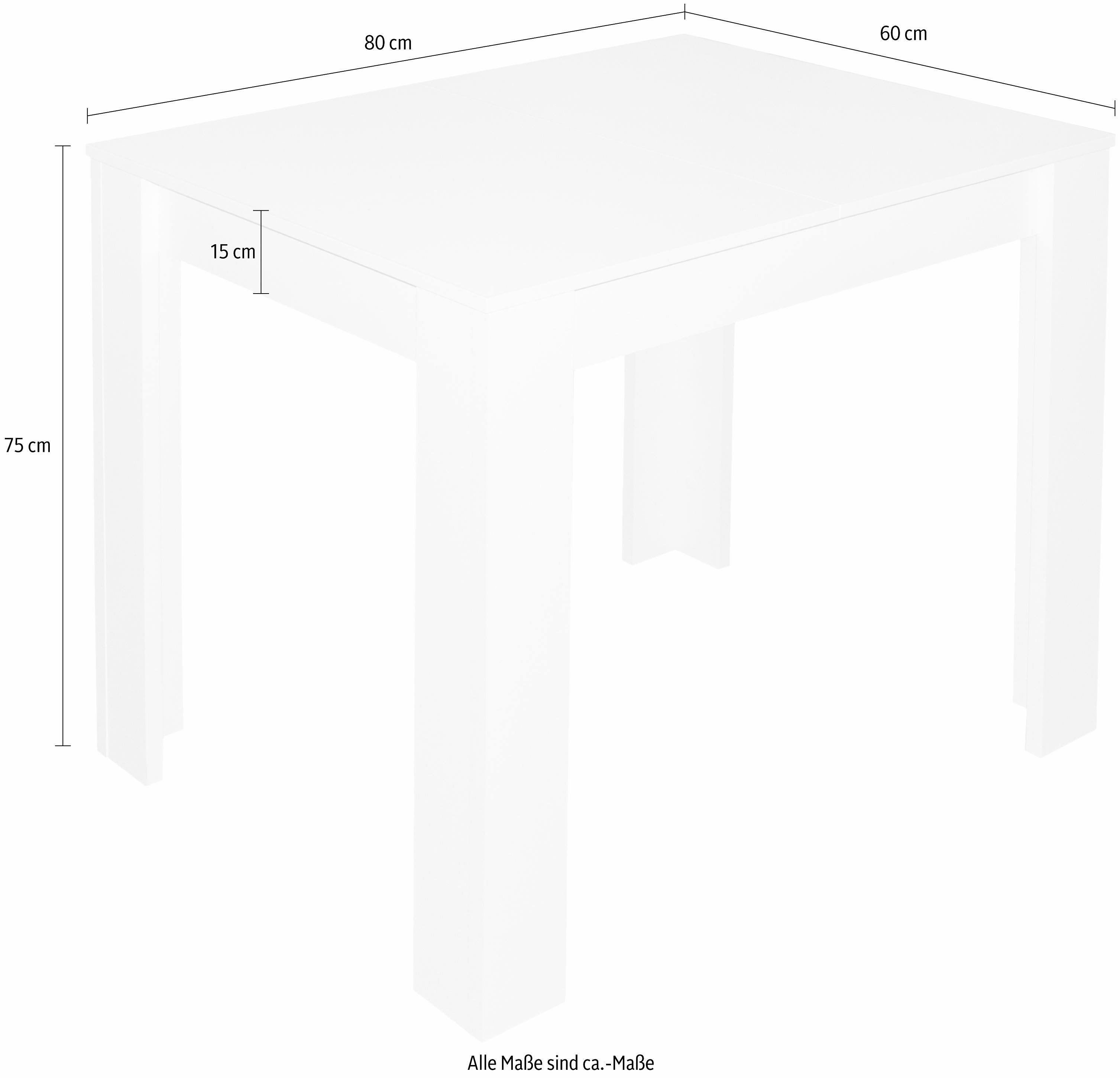Mäusbacher Eettafel Breedte 80/110/120 cm met lade
