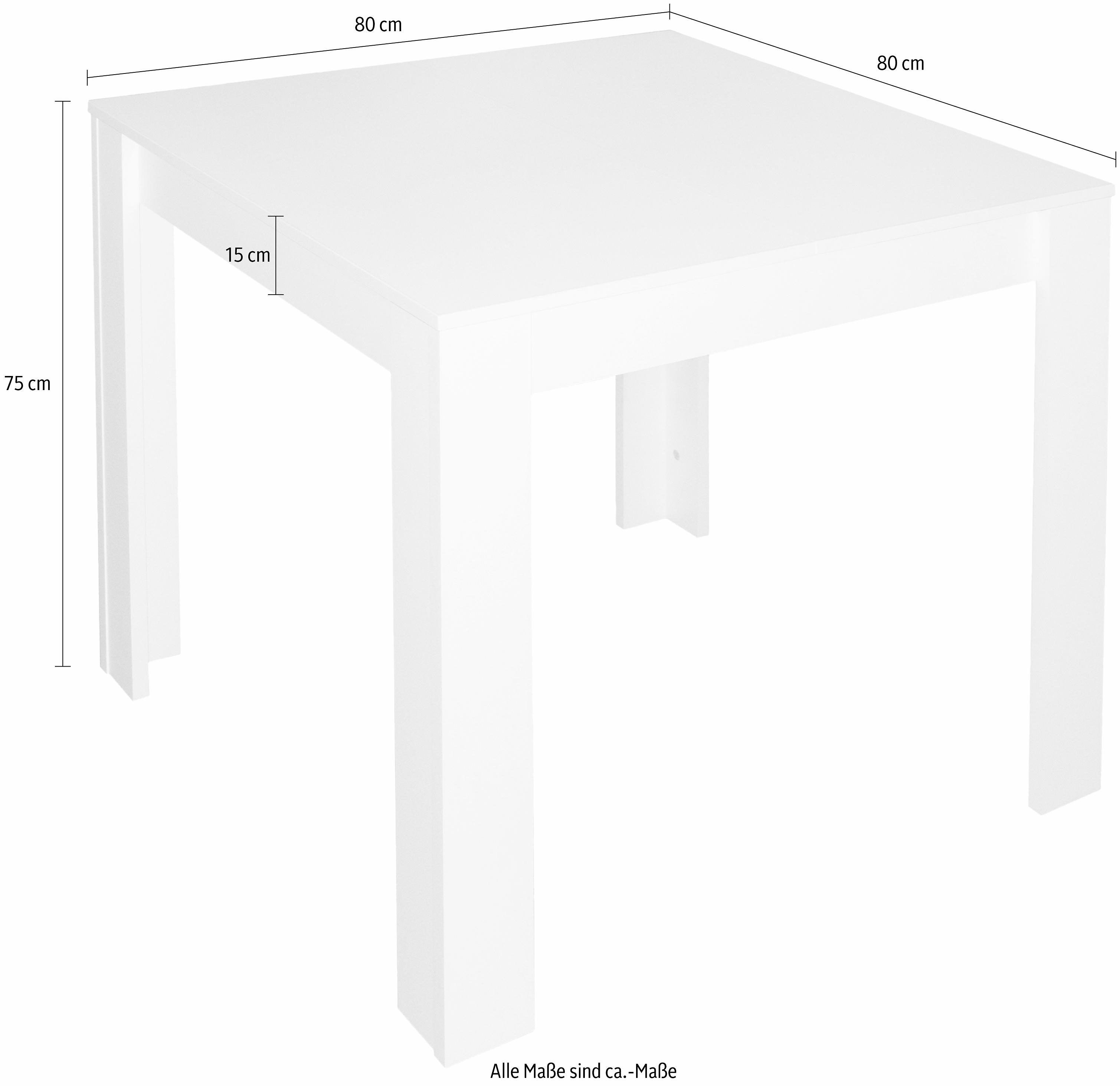 Mäusbacher Eettafel Breedte 80/110/120 cm met lade