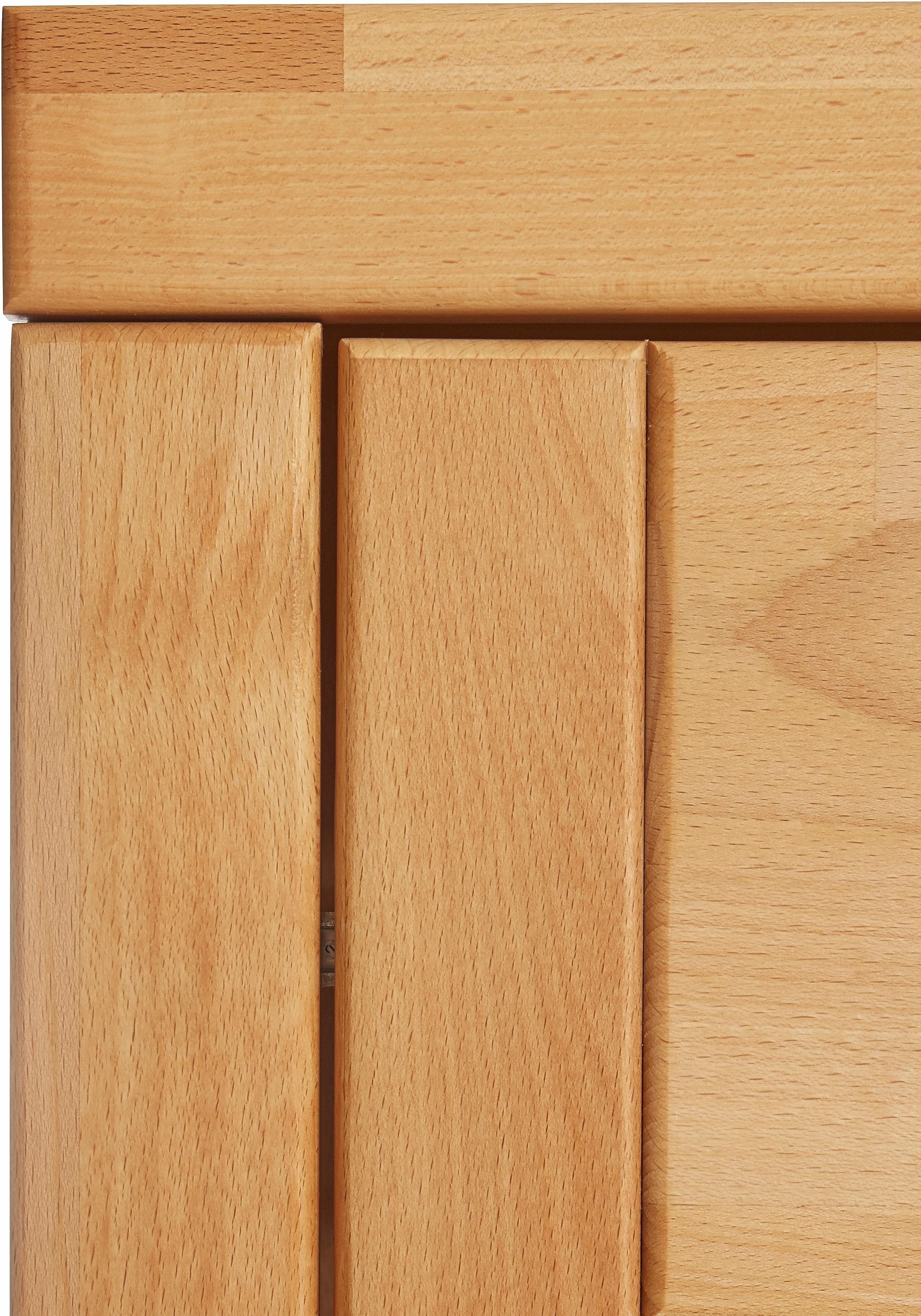Home affaire Wandmeubel Logo, fronten massief hout, lichaam houtvezelplaat, variabele bodems (set, 5-delig)