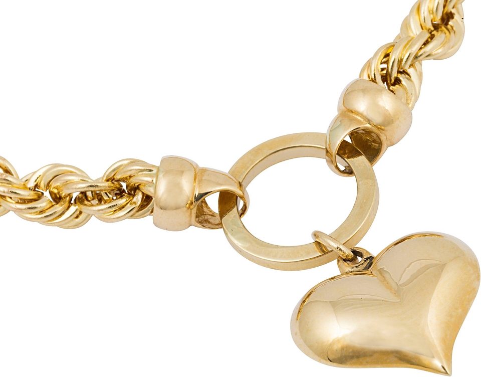 Firetti Armband Sieraad cadeau Goud 585 armband goudarmband koordketting "Hart" met jurk, overhemd, jeans, sportschoenen! gelegenheid verjaardag kerstmis